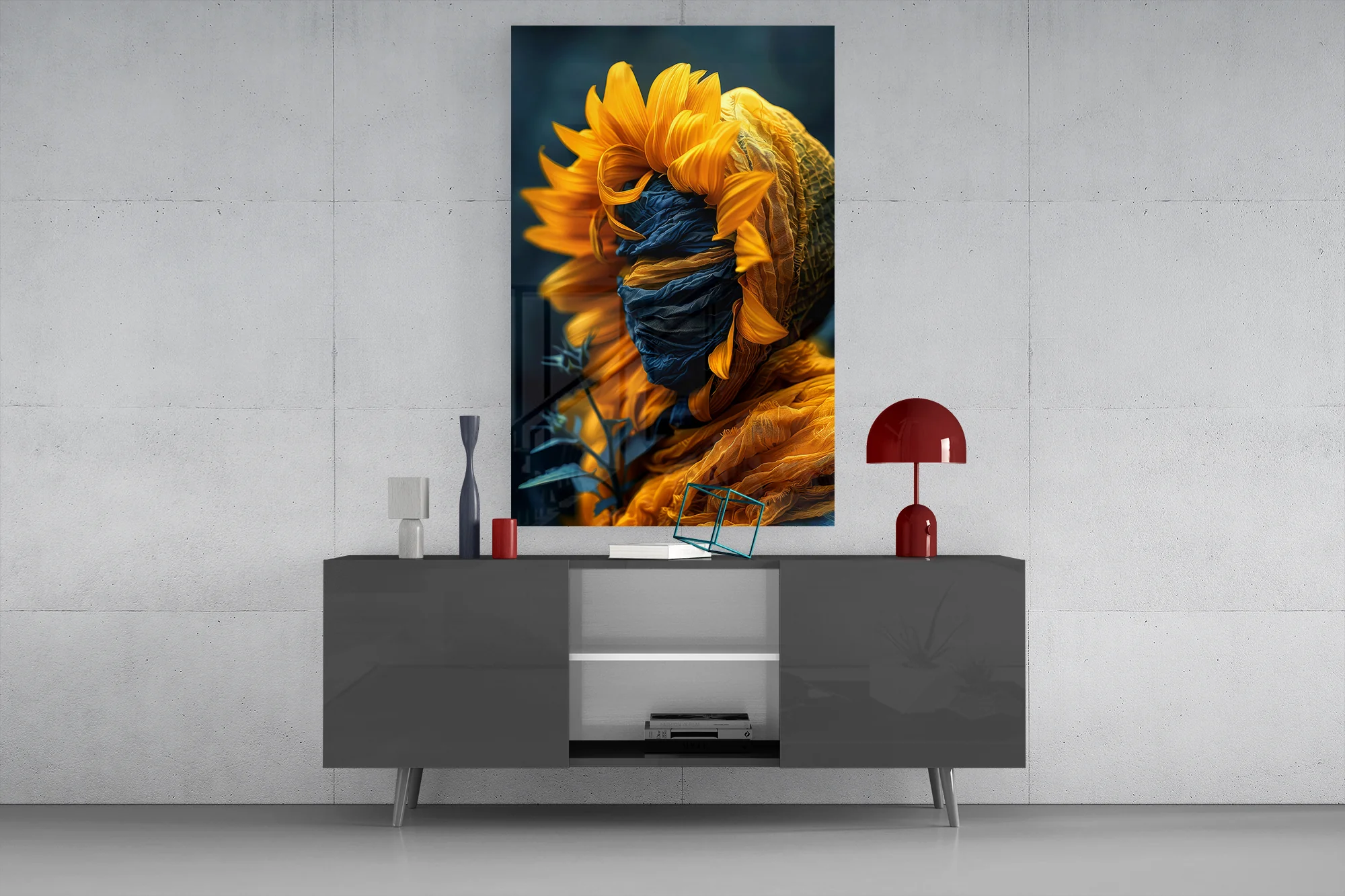 Eternal Sunflower Glass Wall Art - Image 8