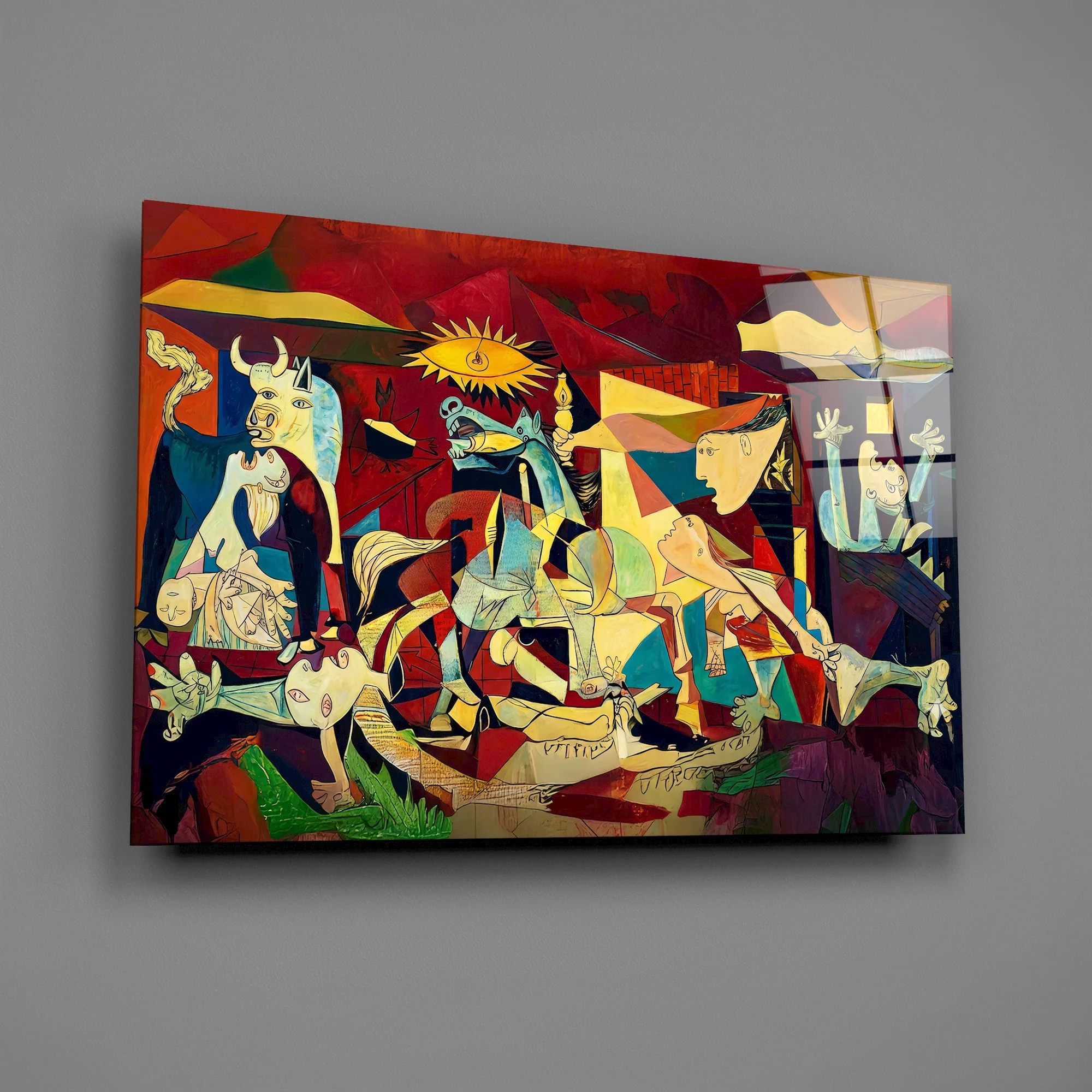Abstract Expressionist Glass Wall Art - Image 2