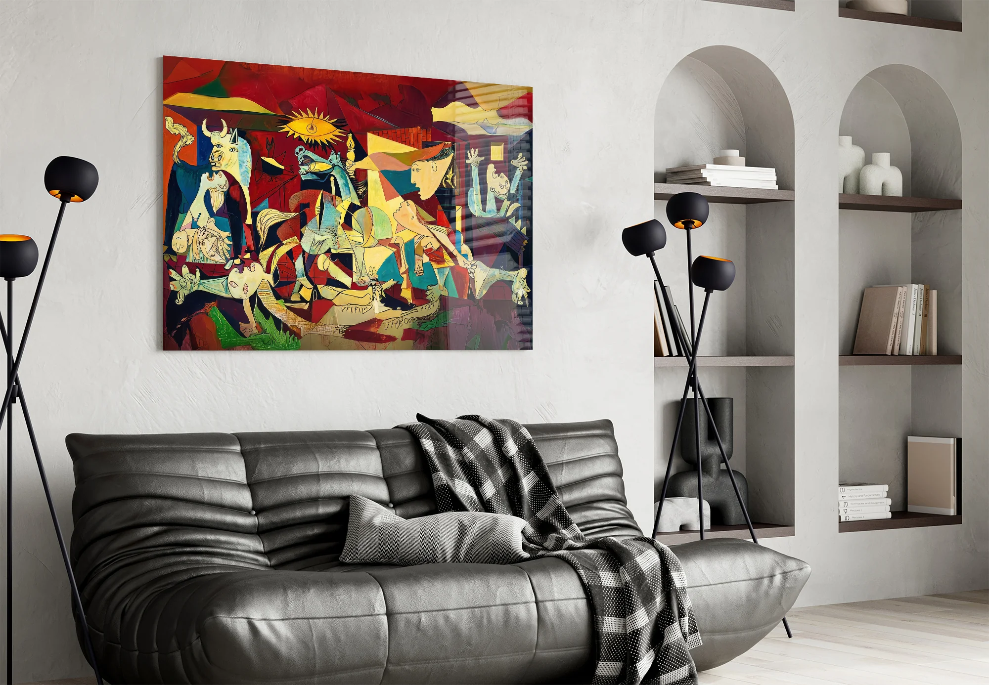 Abstract Expressionist Glass Wall Art - Image 4