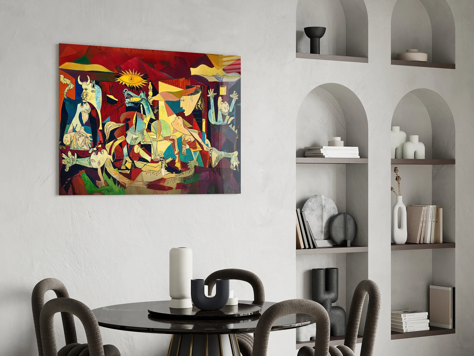 Abstract Expressionist Glass Wall Art - Image 6