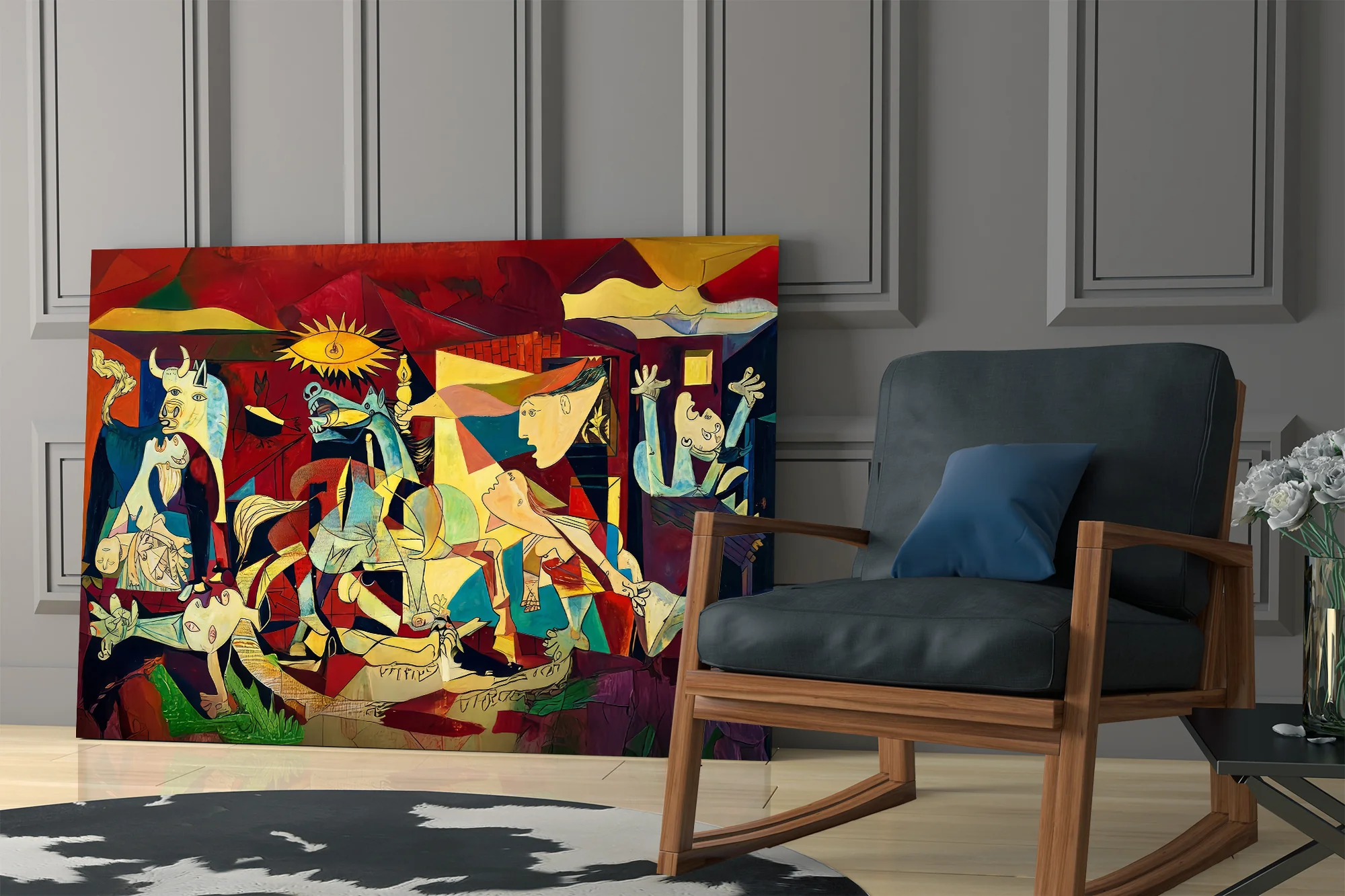 Abstract Expressionist Glass Wall Art - Image 7