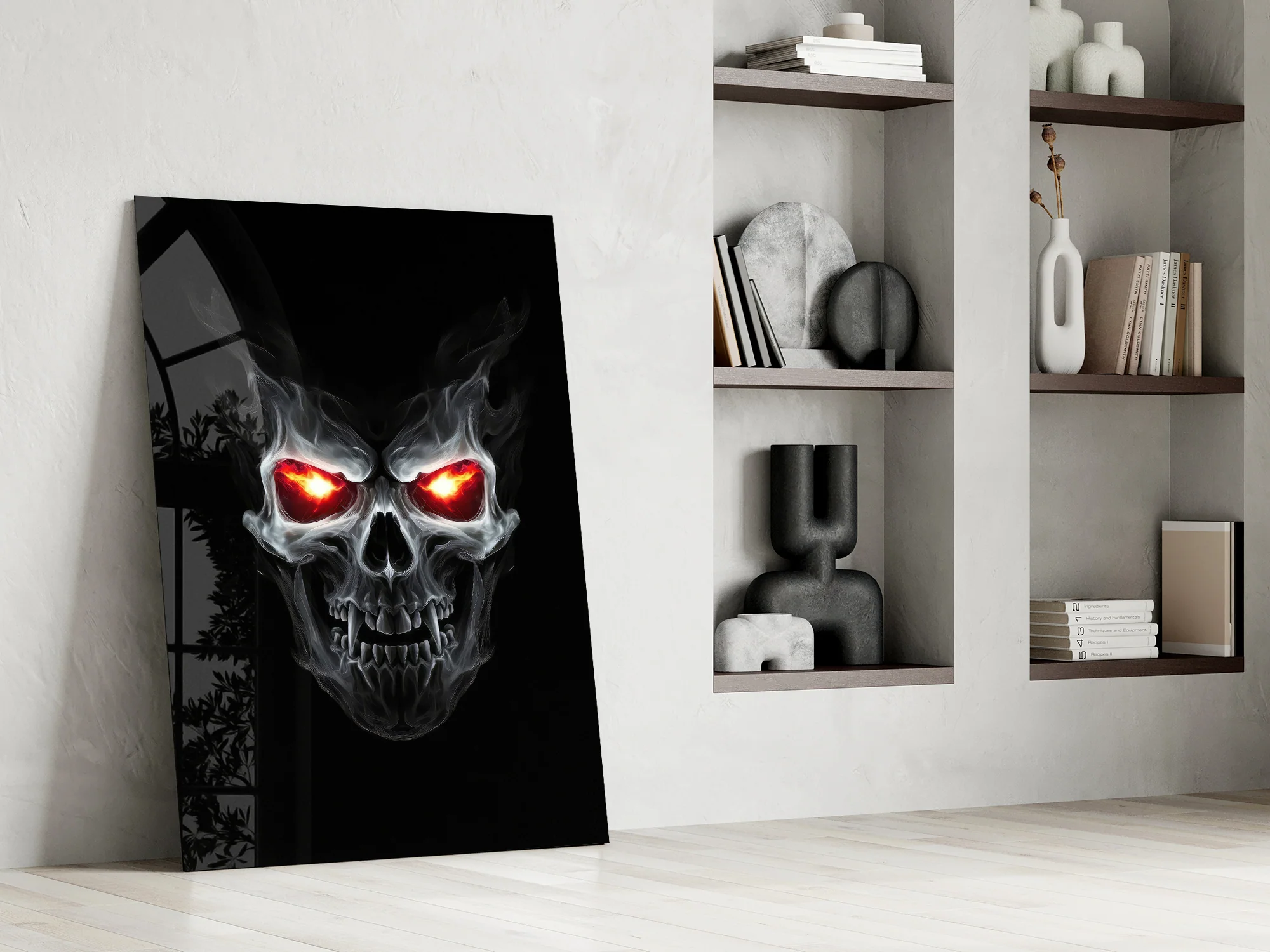 Fiery Skull Glass Wall Art - Image 7