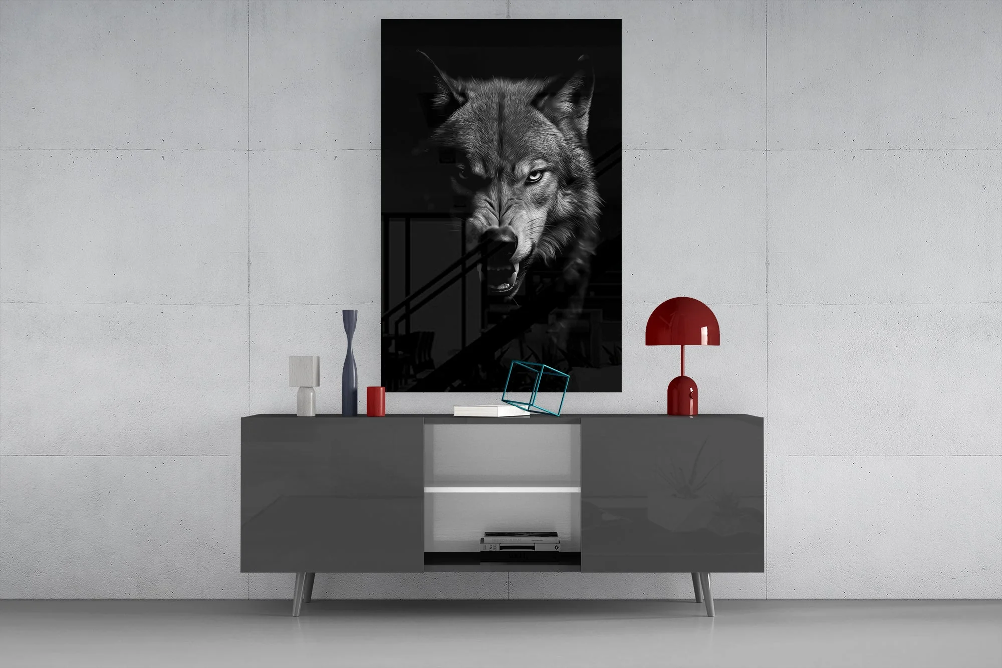 Wolf Glass Wall Art - Image 8