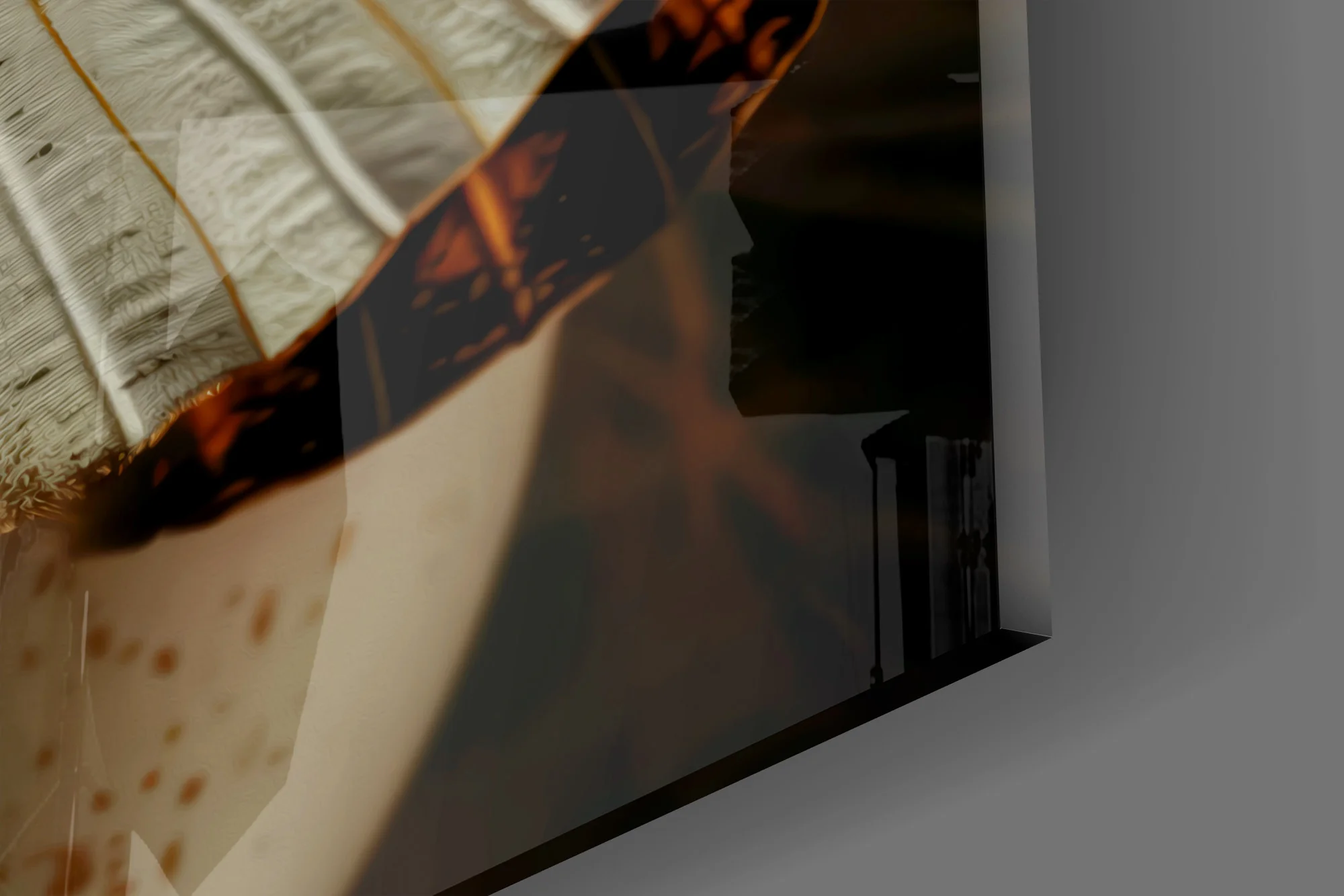 Butterfly on Skin Glass Wall Art - Image 3