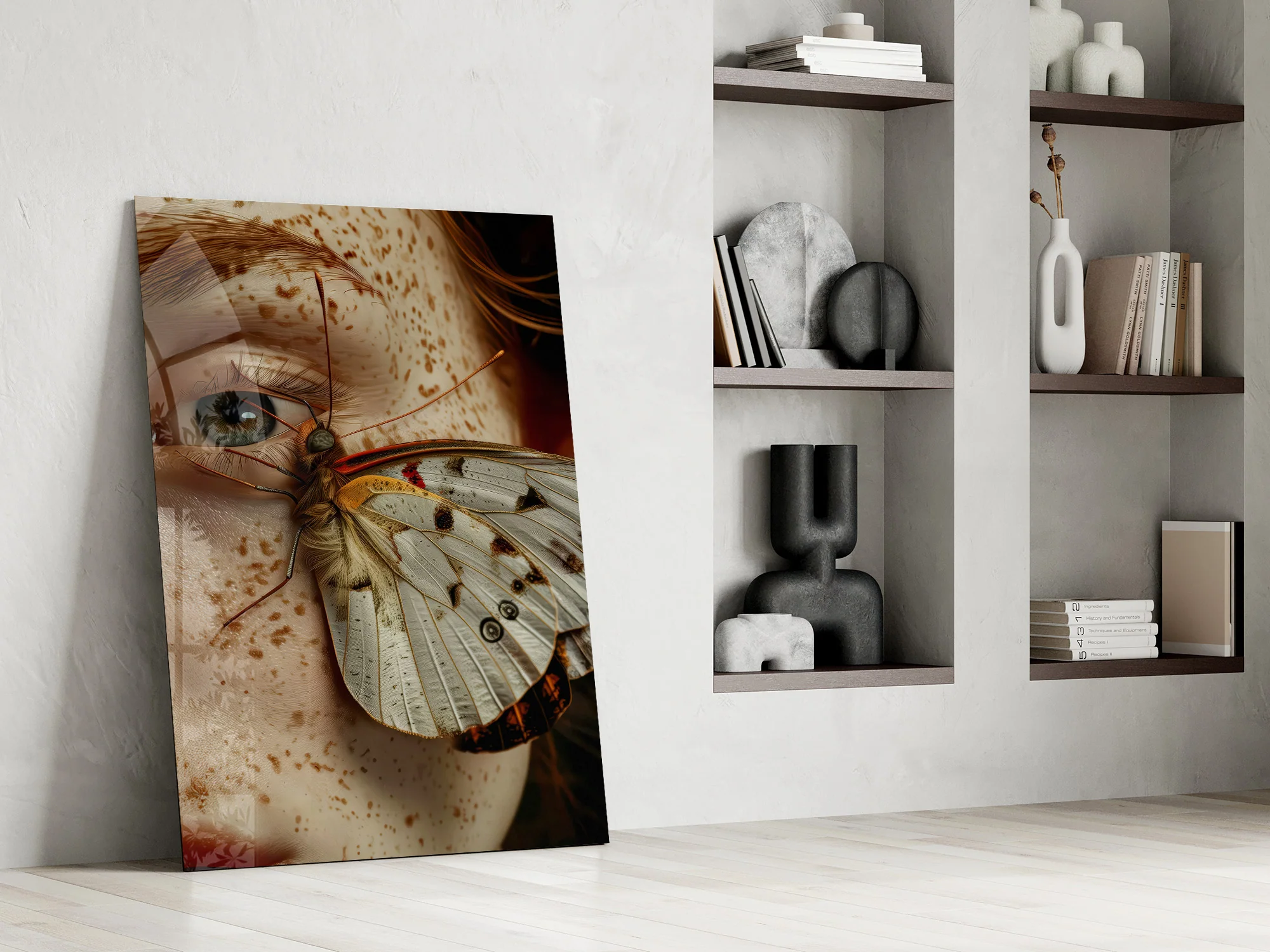 Butterfly on Skin Glass Wall Art - Image 7