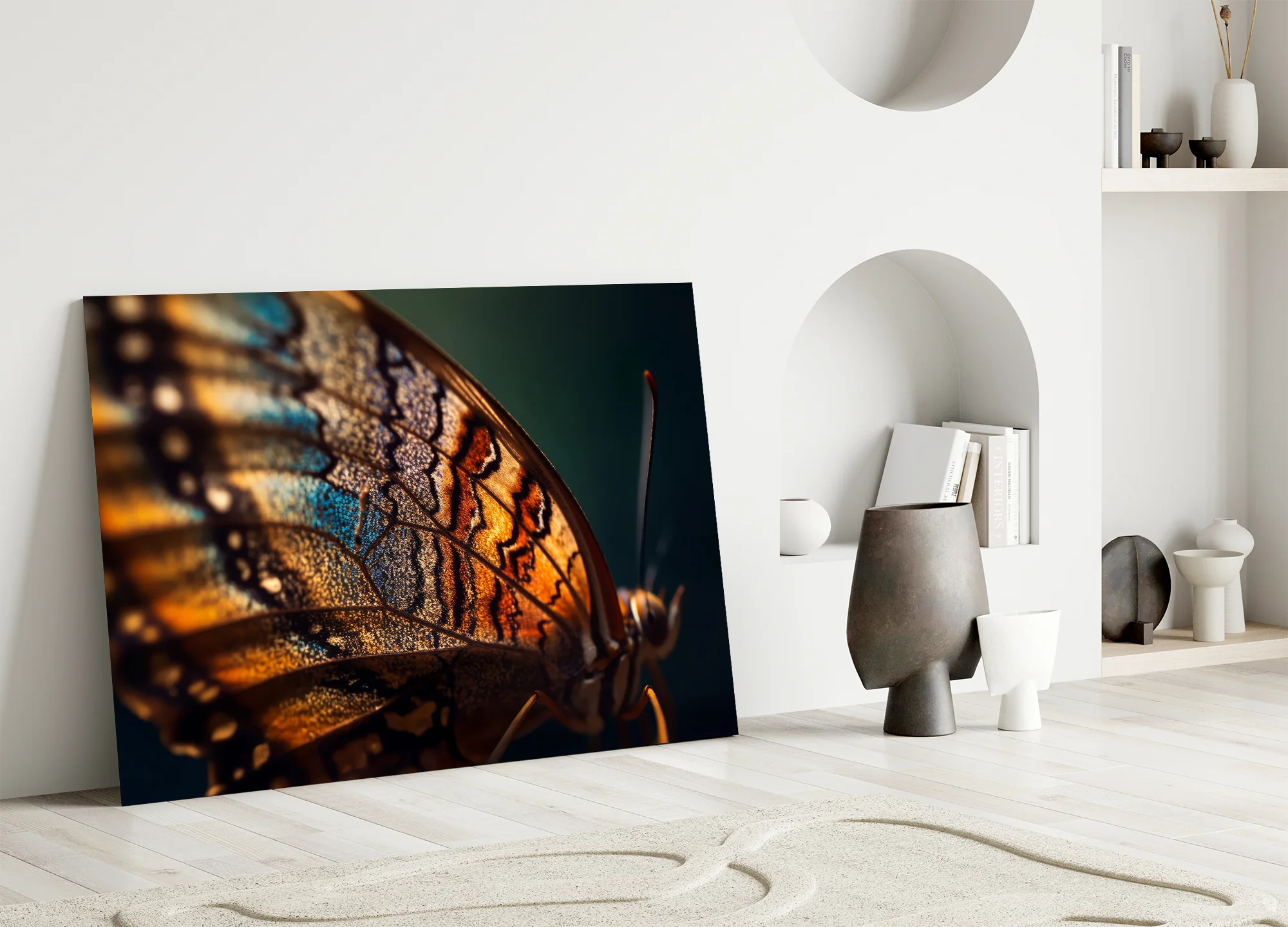 Butterfly Wing in Fire Glass Wall Art - Image 5