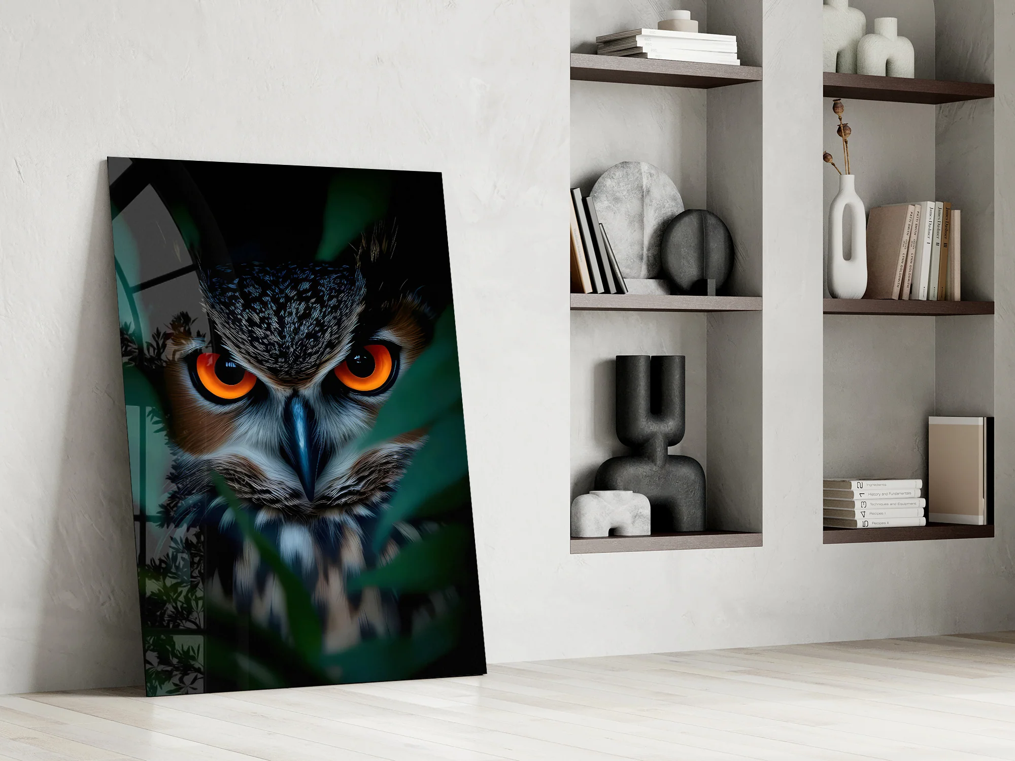 Eerie Owl Eyes Glass Wall Art - Image 7