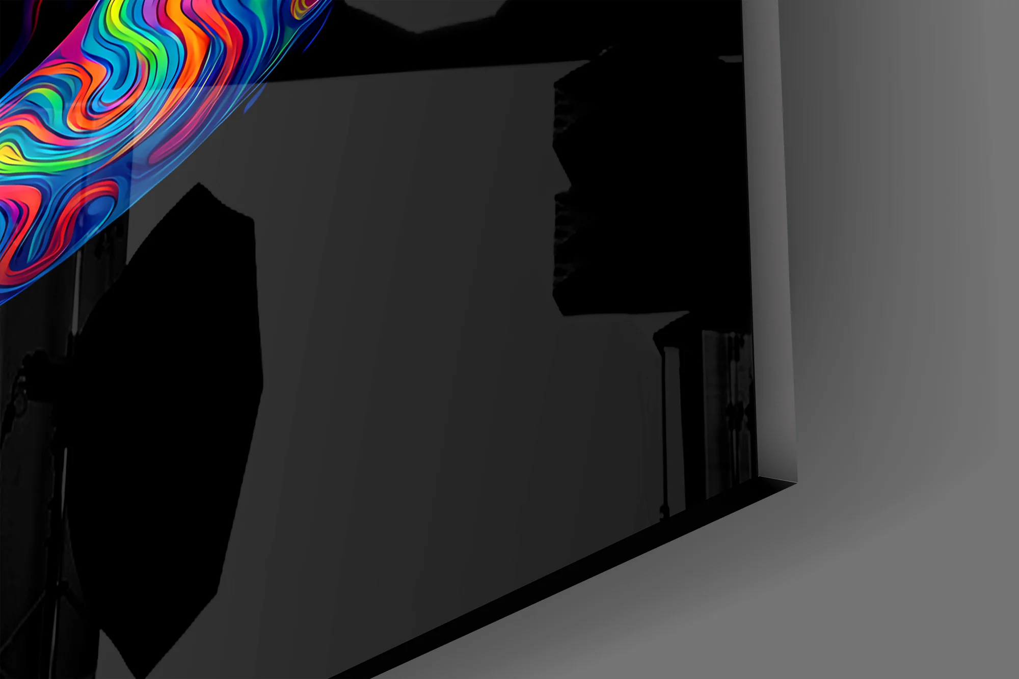 Psychedelic Chameleon Glass Wall Art - Image 3