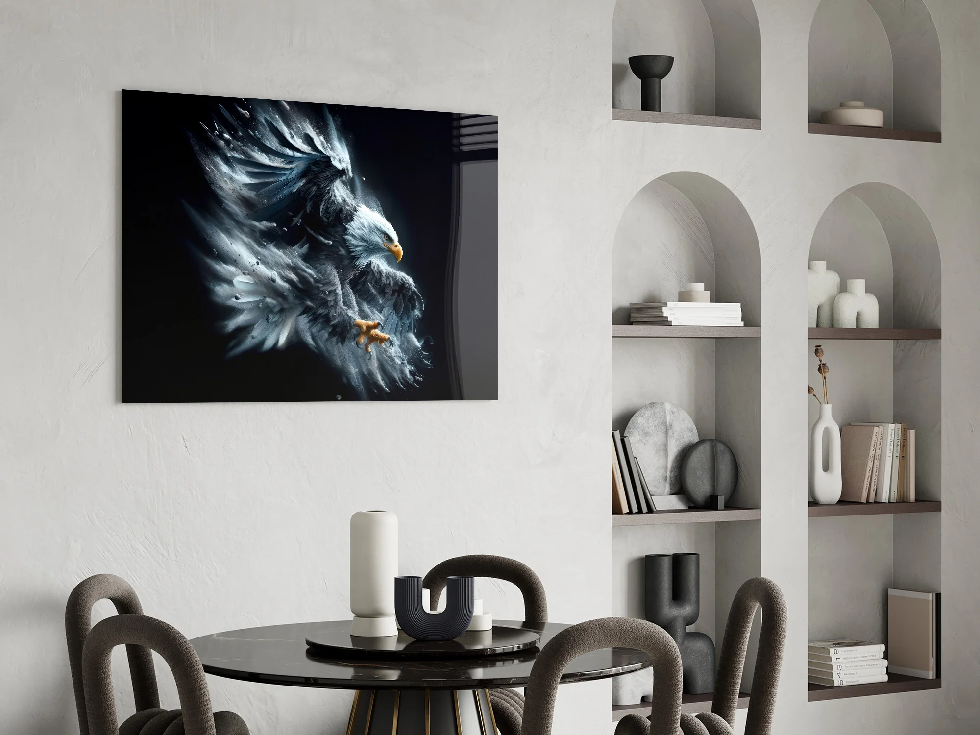 Eagle in Flight Glass Wall Art - Image 6