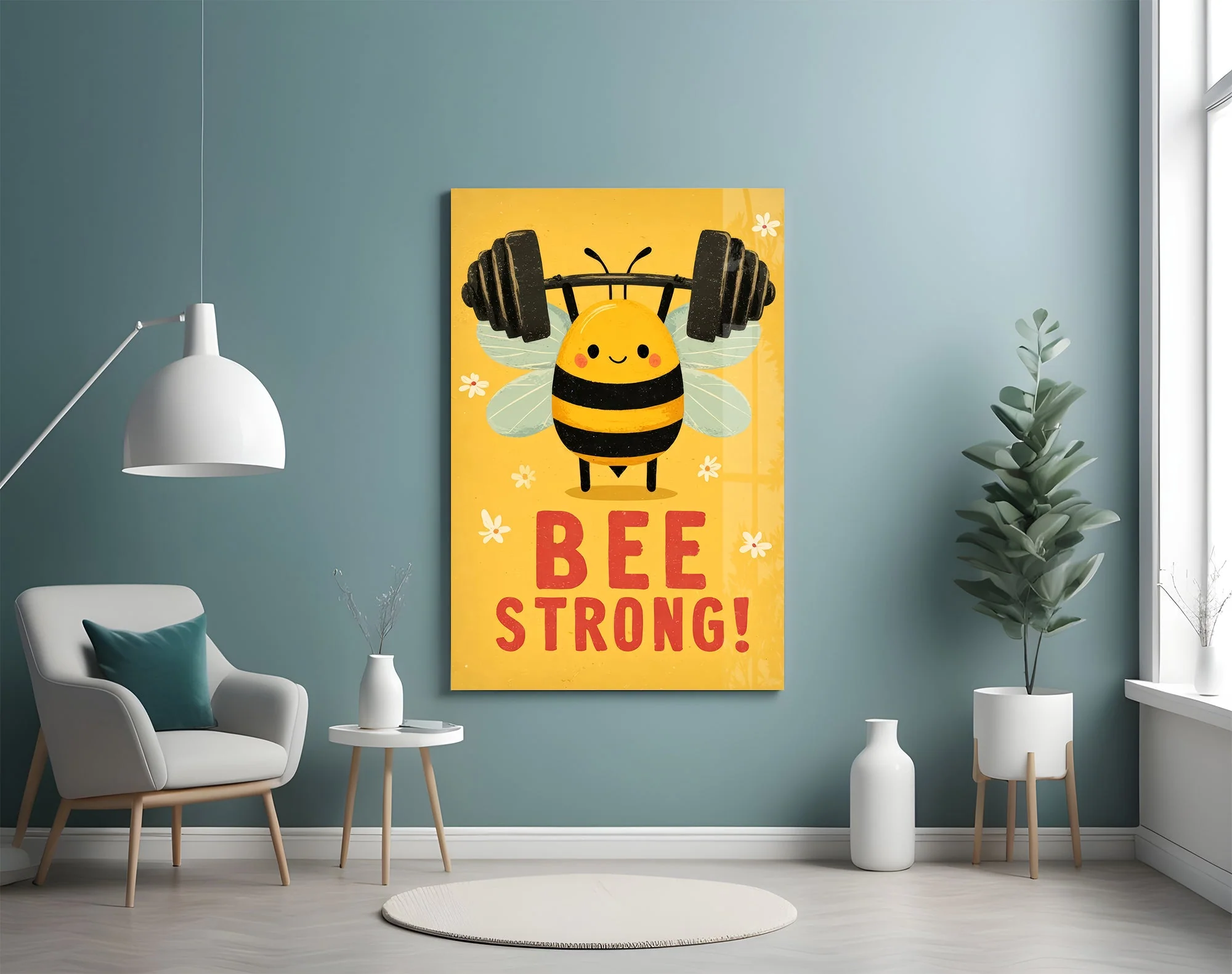 Bee Strong Glass Wall Art - Image 4