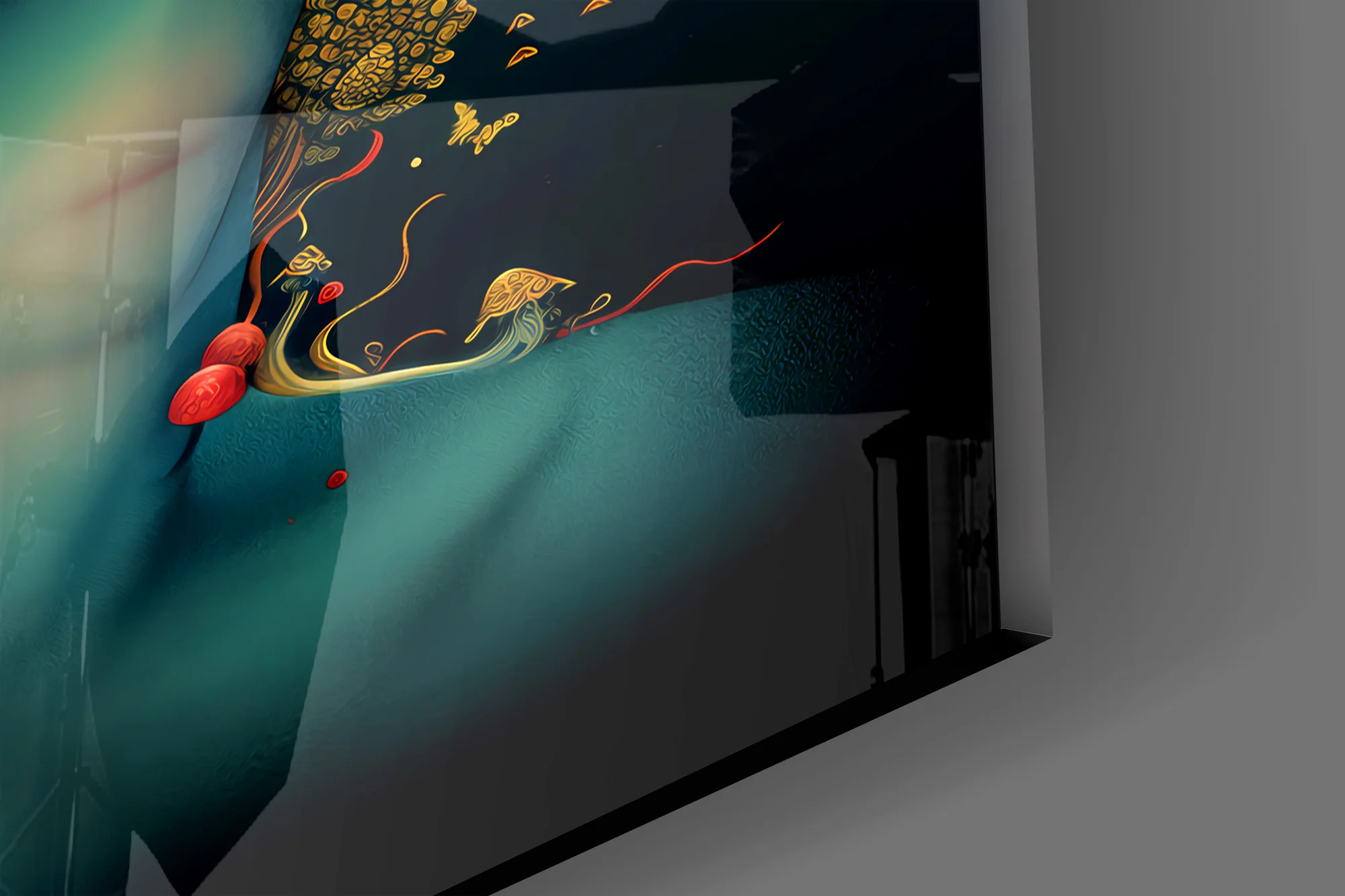 Mystic Forest Woman Glass Wall Art - Image 3