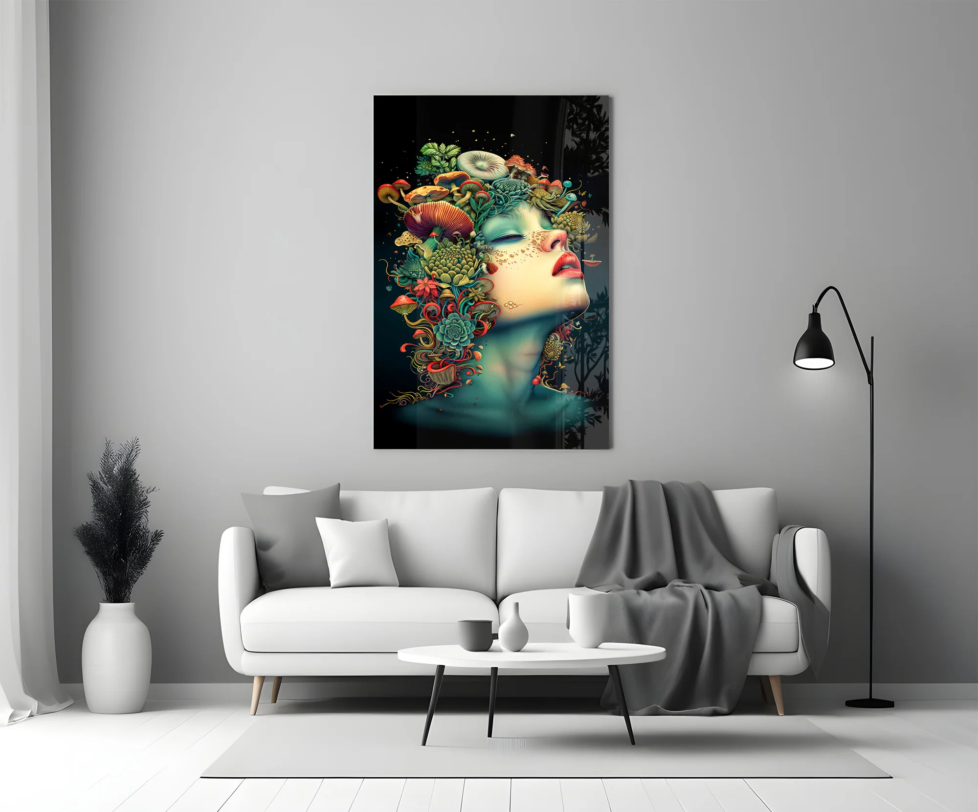 Mystic Forest Woman Glass Wall Art - Image 5