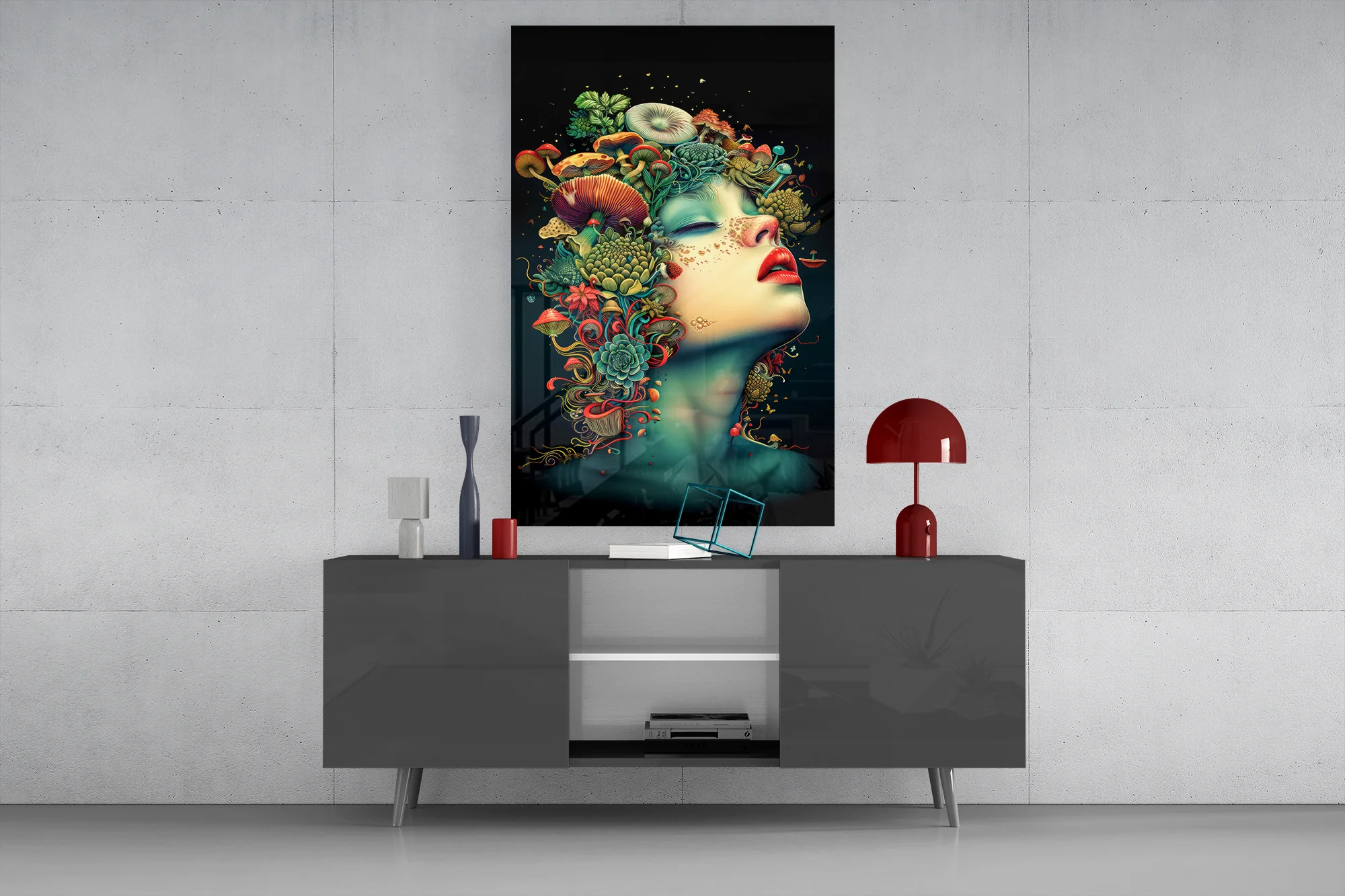 Mystic Forest Woman Glass Wall Art - Image 8