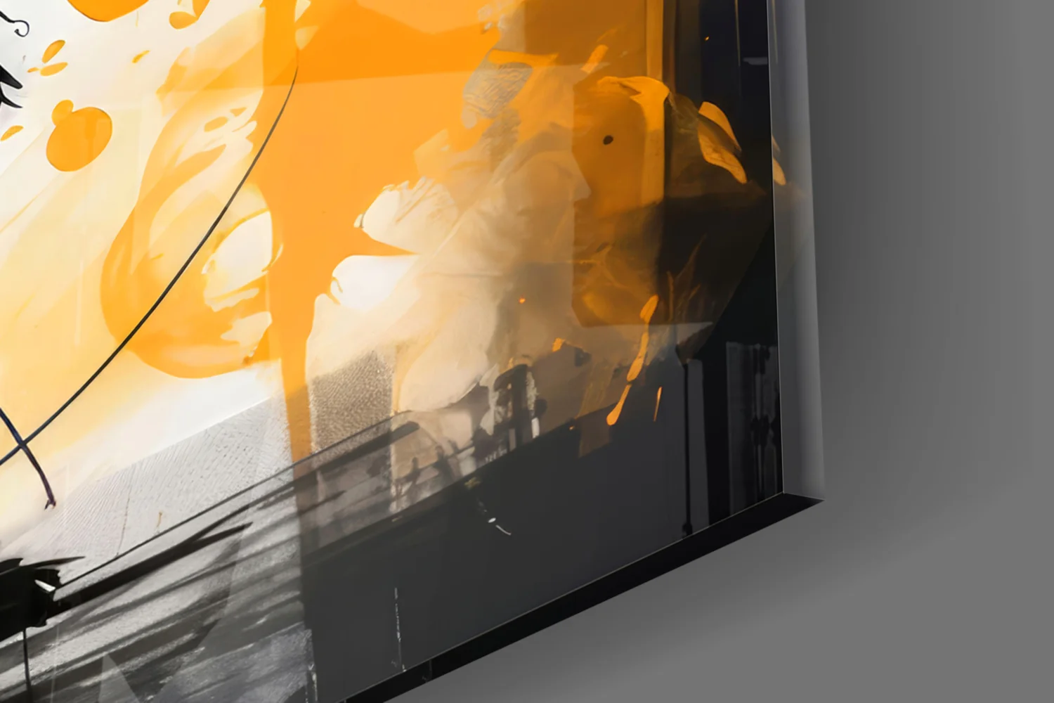 Ethereal Orange Whimsy Glass Wall Art - Image 3