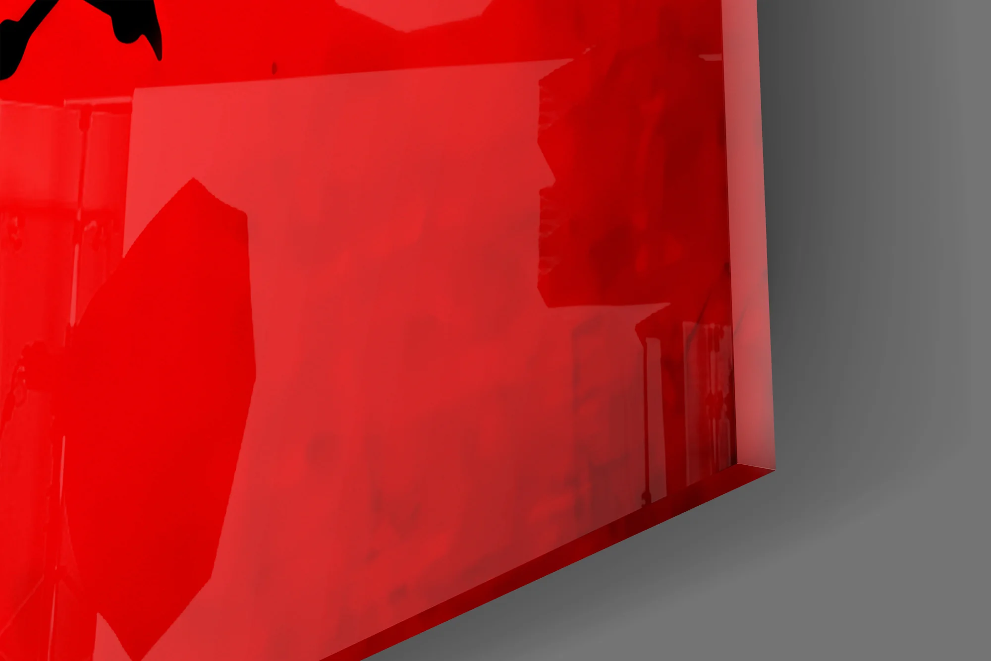 Albanian Eagle on Red Glass Wall Art - Image 3