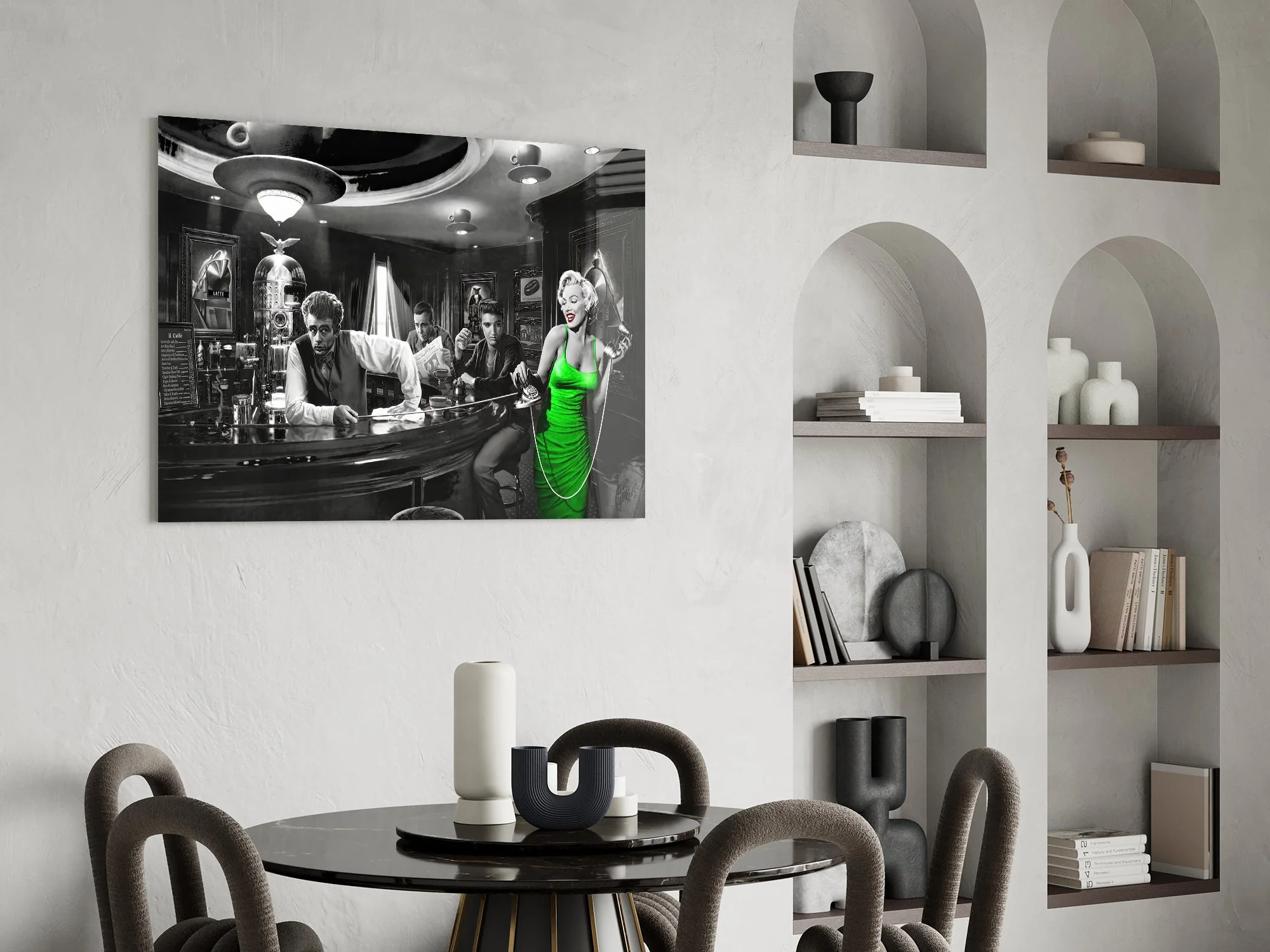 Hollywood Legends Noir Glass Wall Art - Image 6