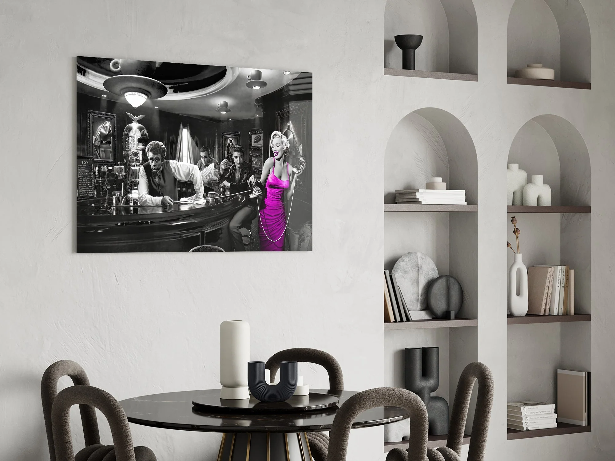 Hollywood Legends Cafe Glass Wall Art - Image 6