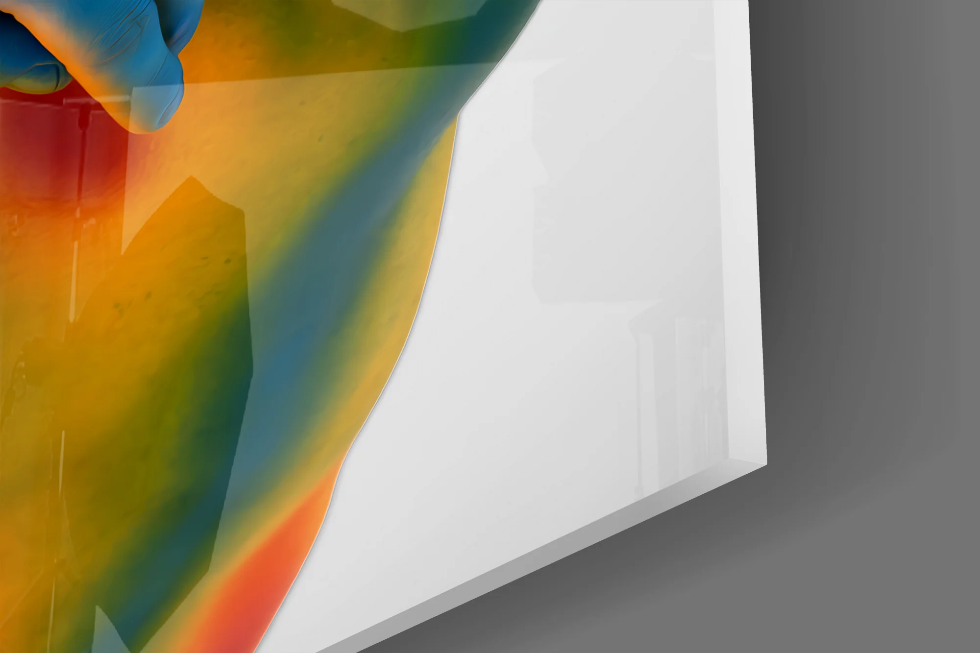 Abstract Embrace Glass Wall Art - Image 3