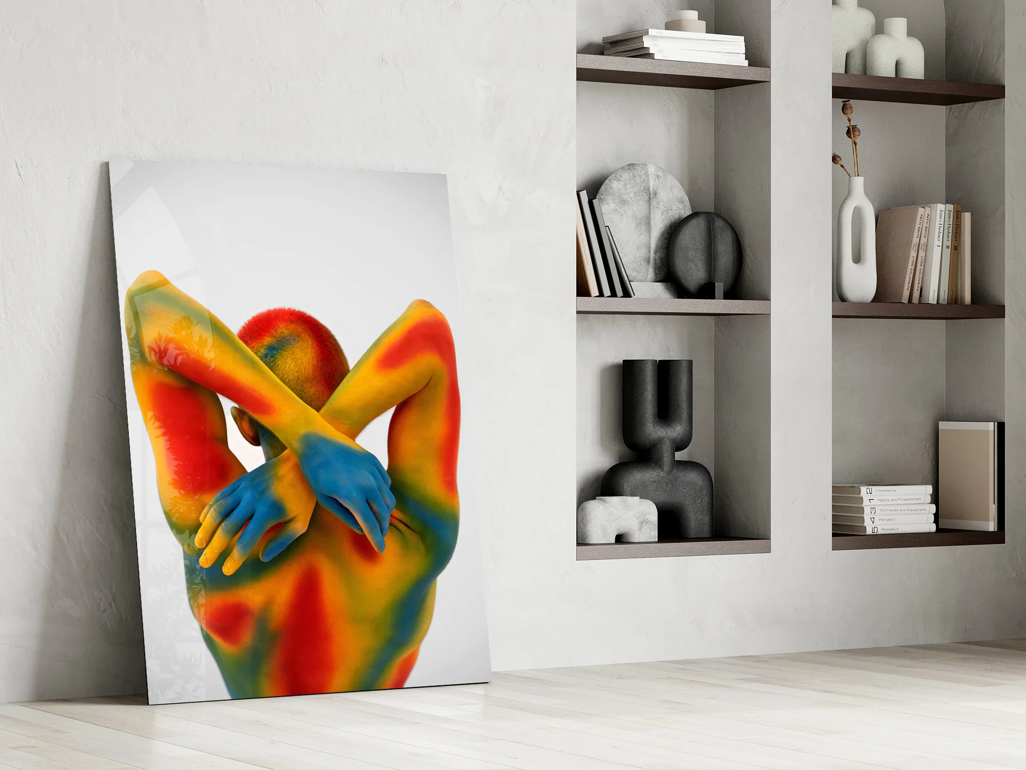 Abstract Embrace Glass Wall Art - Image 7