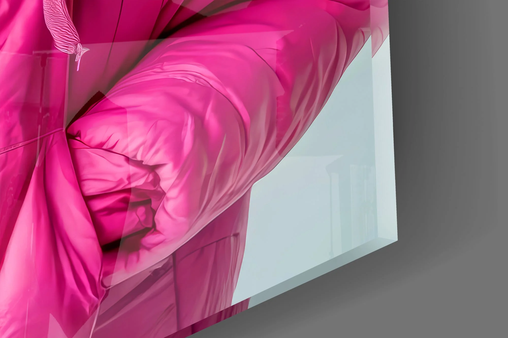 Trendy Bubblegum Sheep Glass Wall Art - Image 3