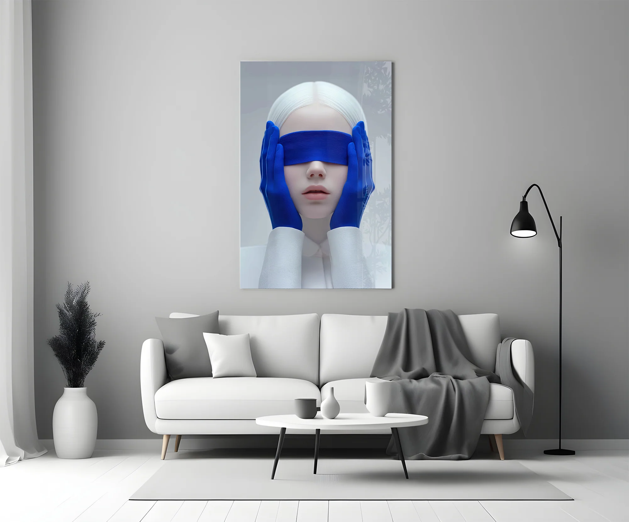 Blindfolded Serenity Glass Wall Art - Image 5
