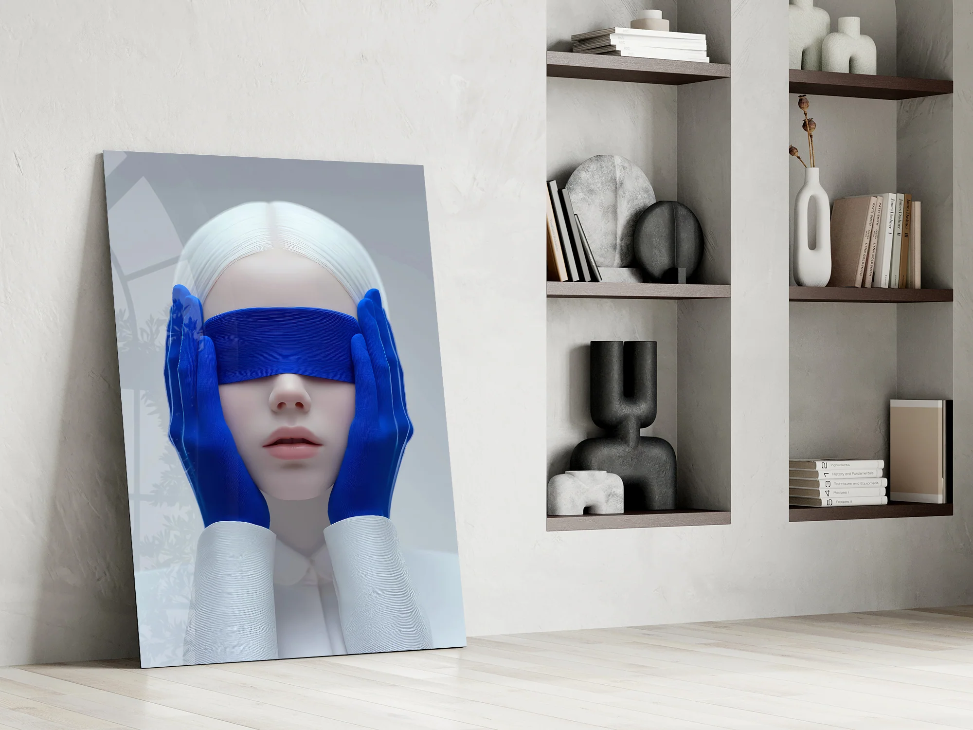 Blindfolded Serenity Glass Wall Art - Image 7