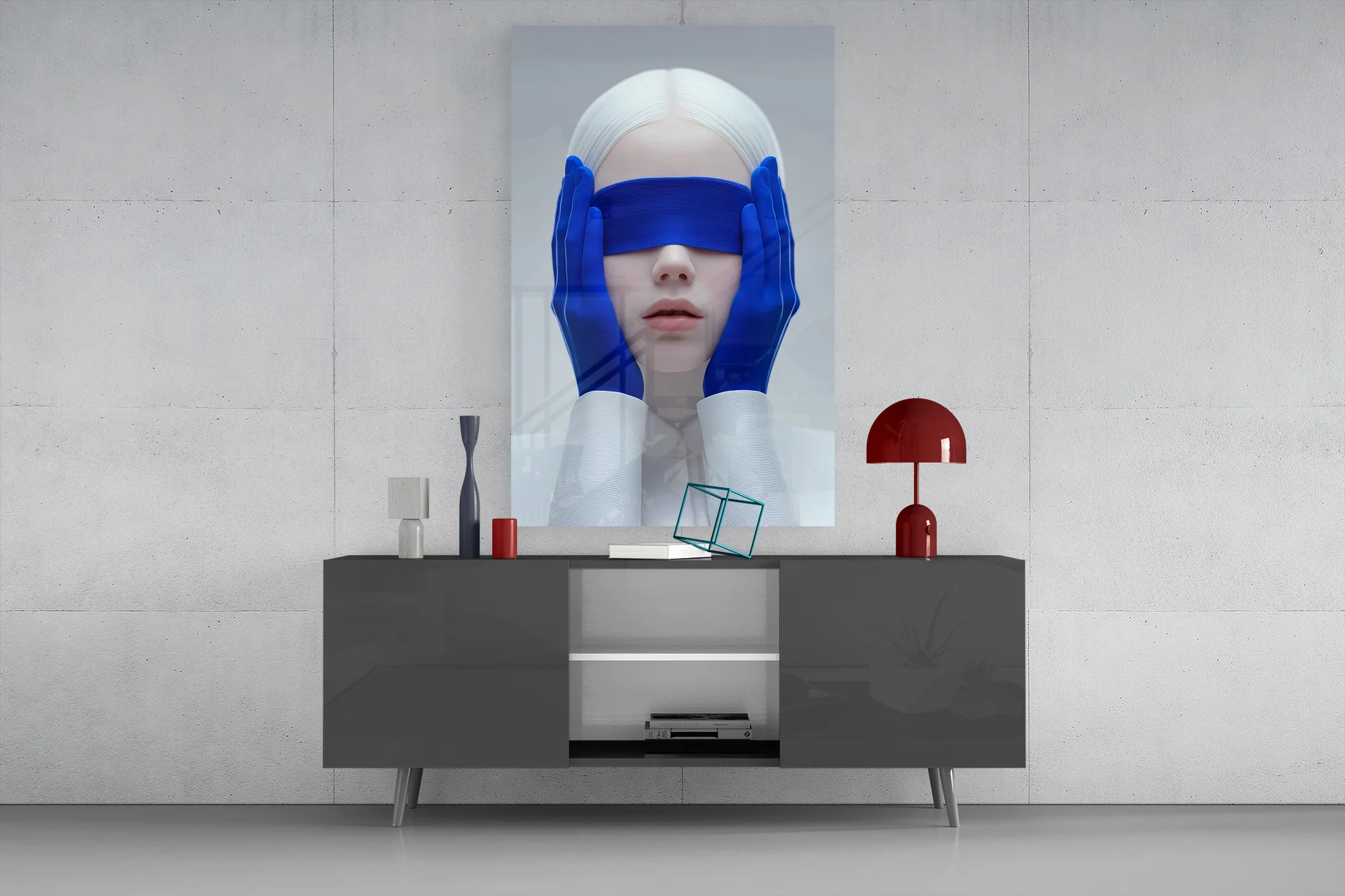 Blindfolded Serenity Glass Wall Art - Image 8