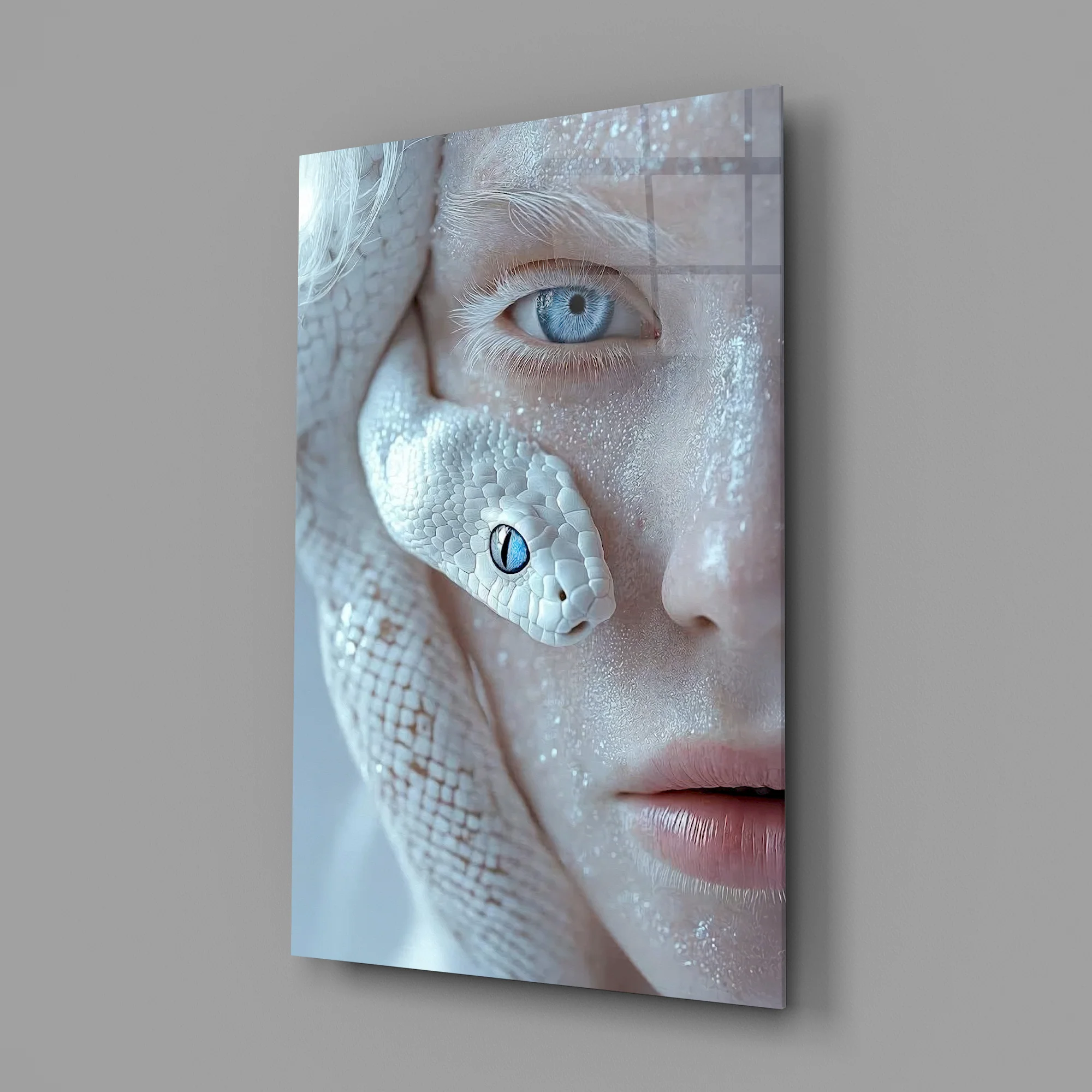 Snake Skin Portrait Glass Wall Art - Image 2