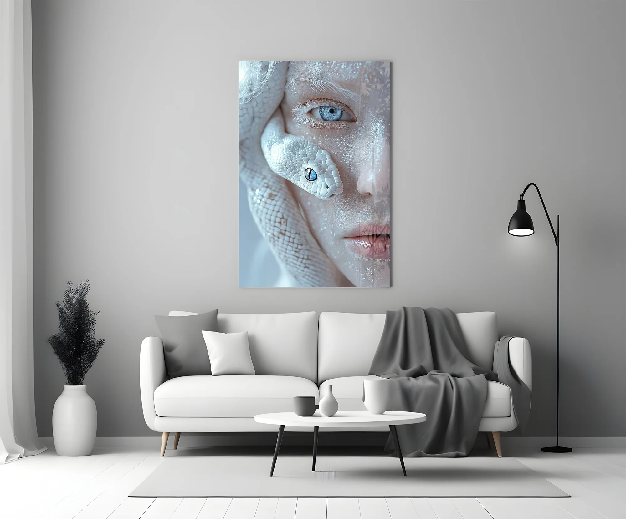Snake Skin Portrait Glass Wall Art - Image 5