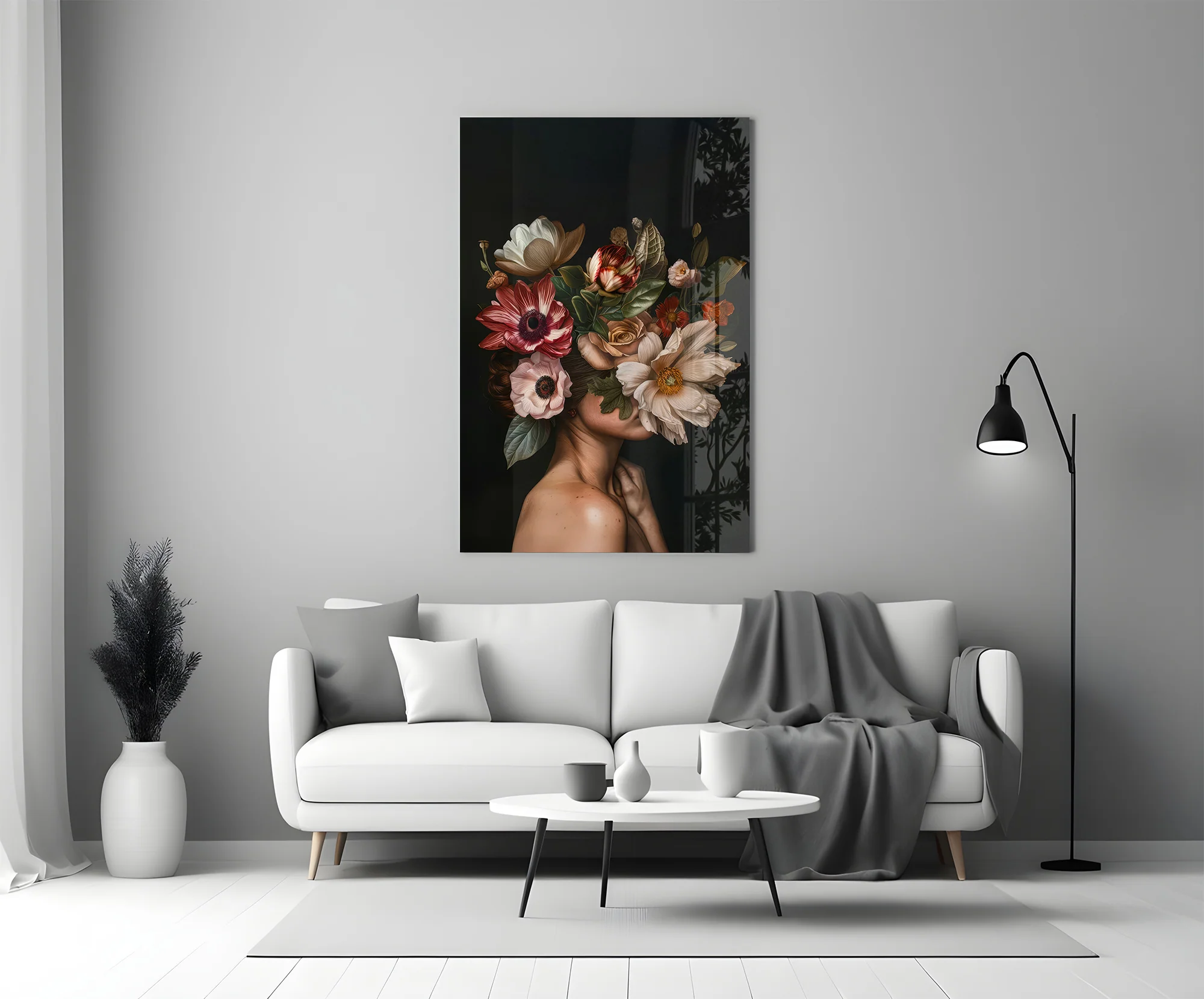 Floral Portrait Glass Wall Art - Image 5