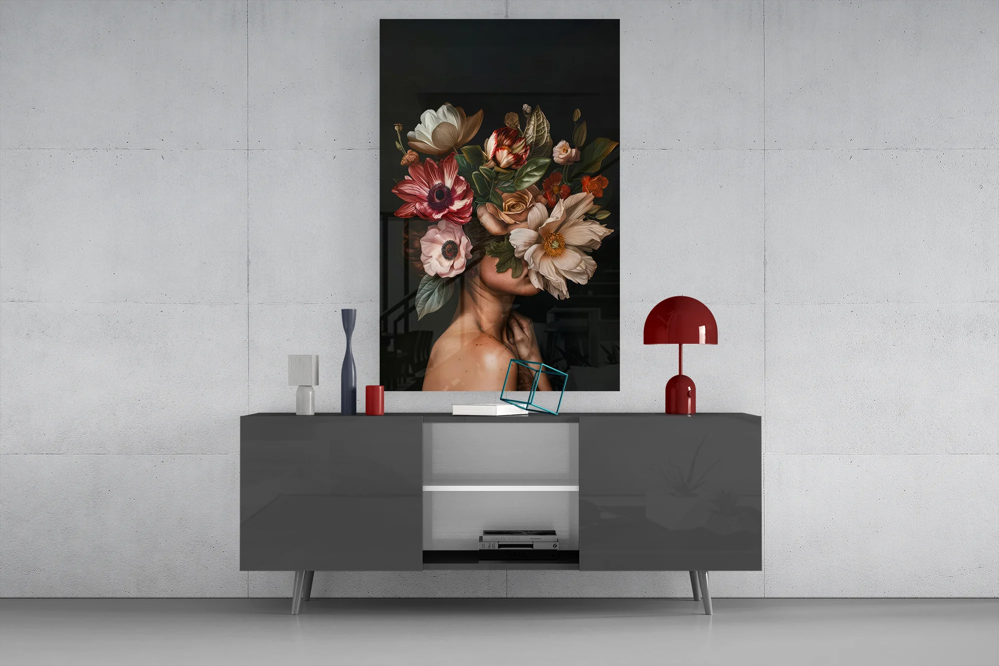 Floral Portrait Glass Wall Art - Image 8