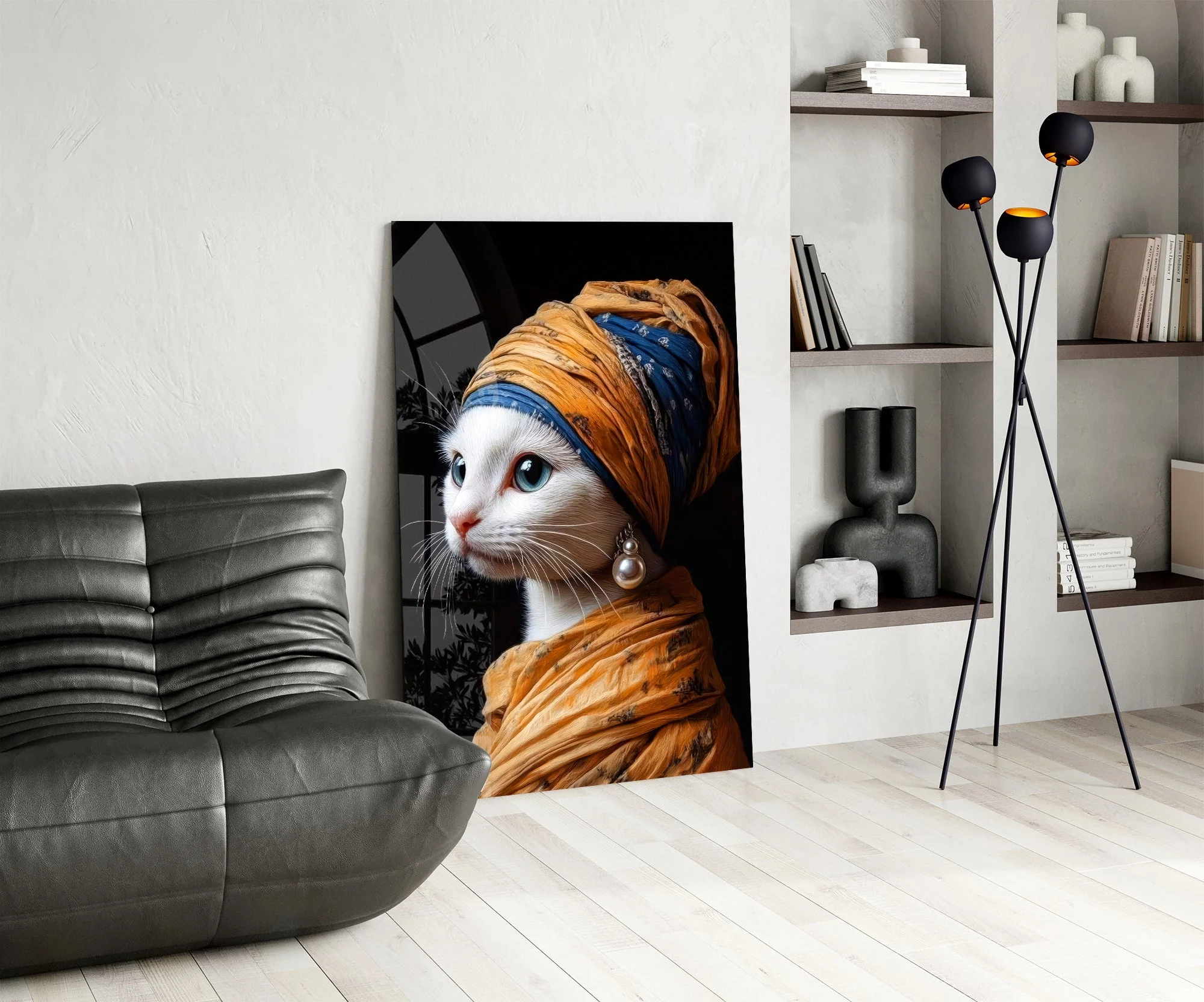 Regal Feline Masterpiece Glass Wall Art - Image 6