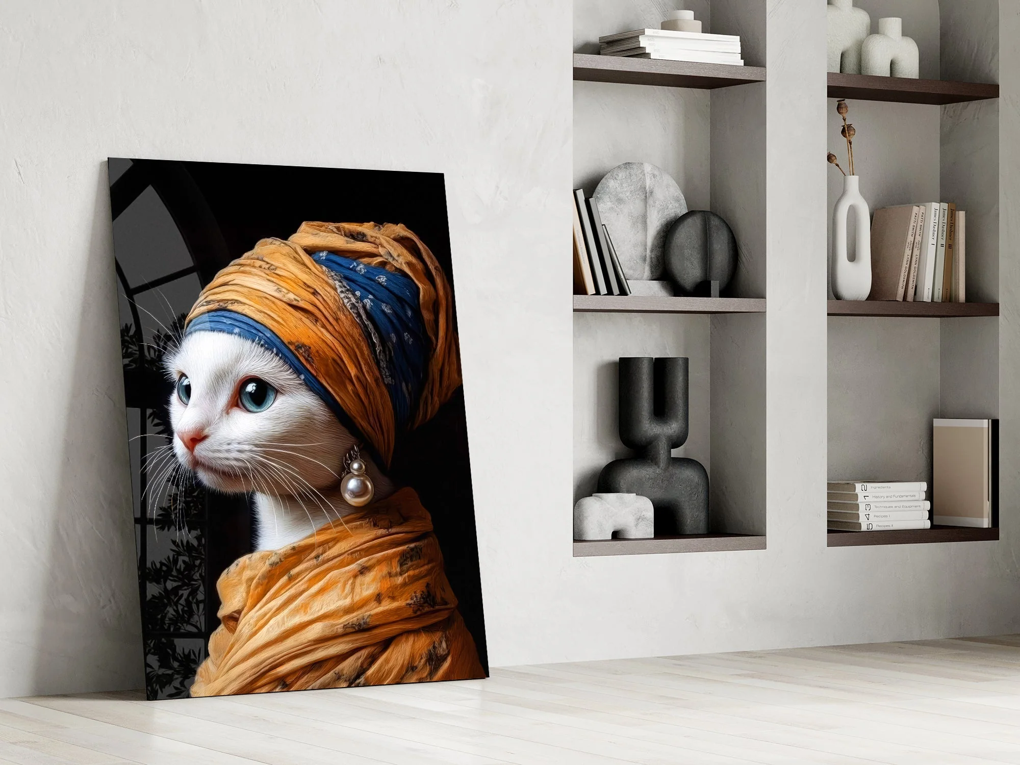 Regal Feline Masterpiece Glass Wall Art - Image 7