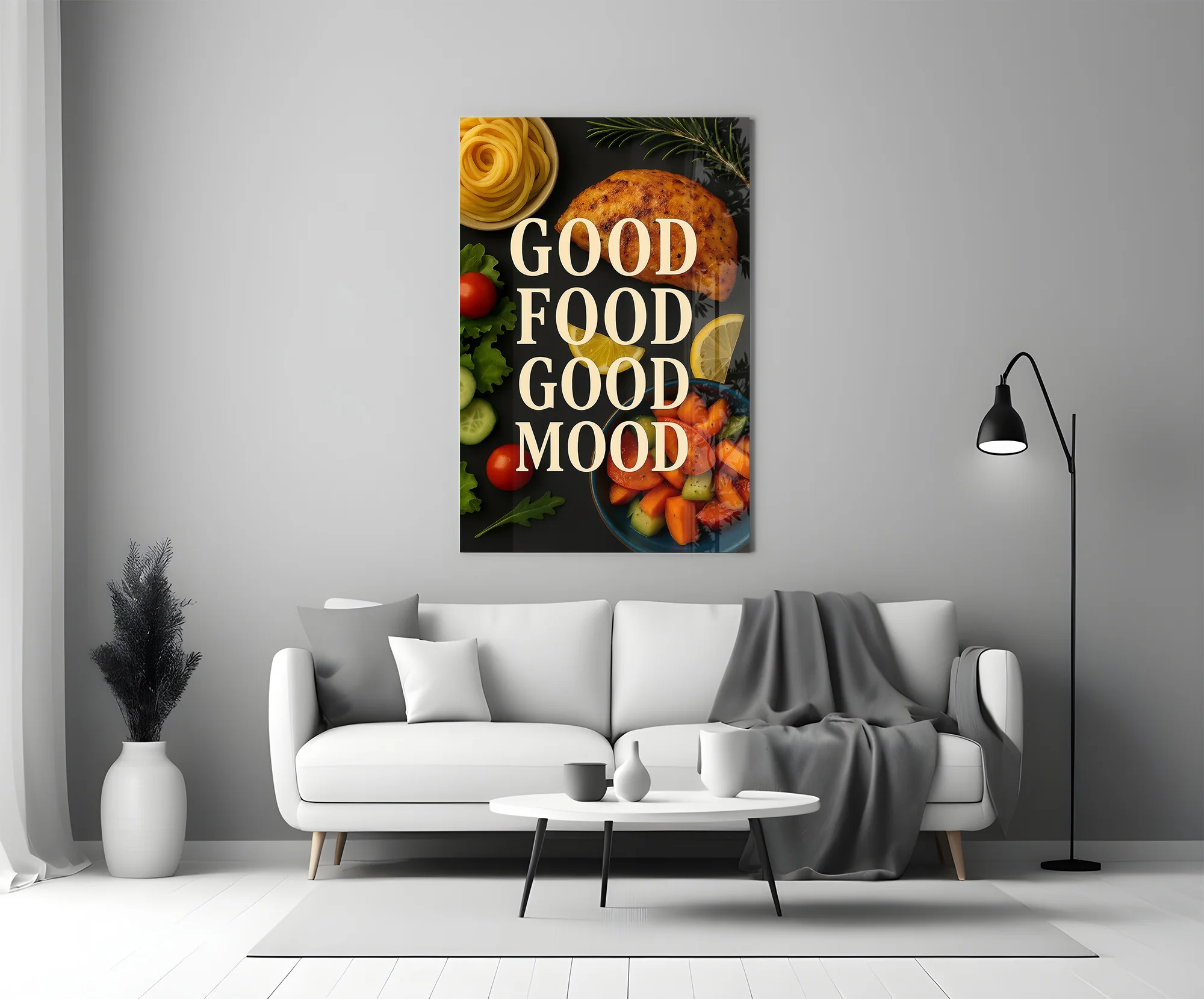 Good Food Good Mood Glass Wall Art - Image 5
