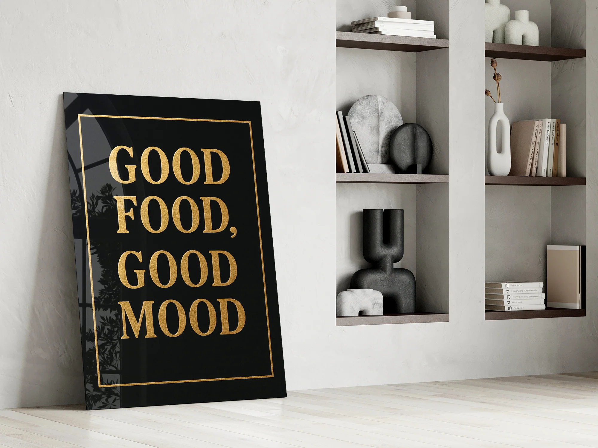 Good Food, Good Mood Glass Wall Art - Image 7