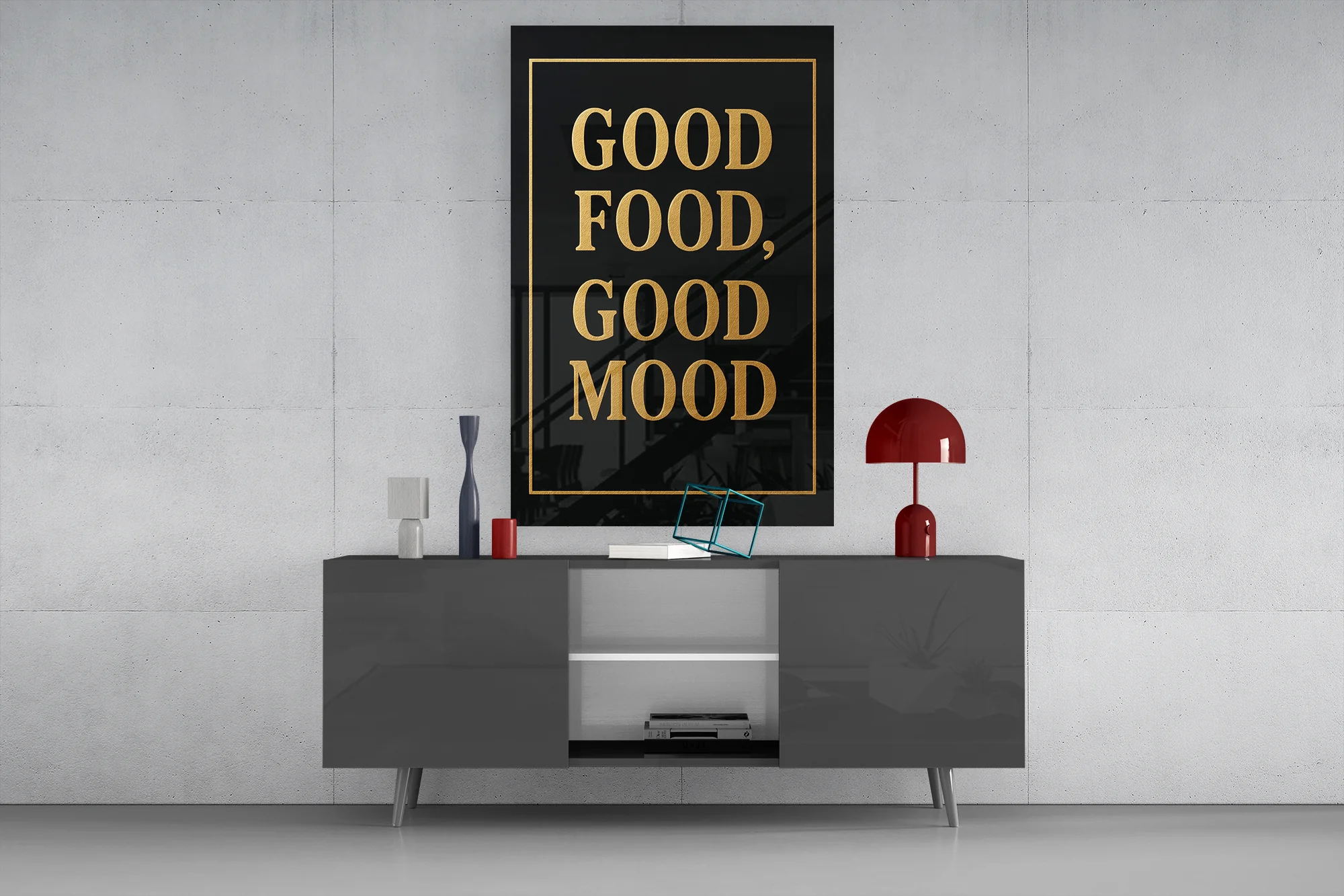 Good Food, Good Mood Glass Wall Art - Image 8