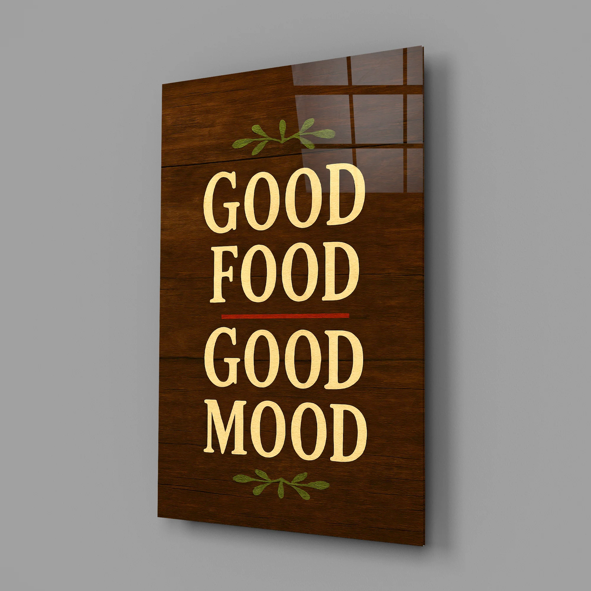 Good Food Good Mood Glass Wall Art - Image 2