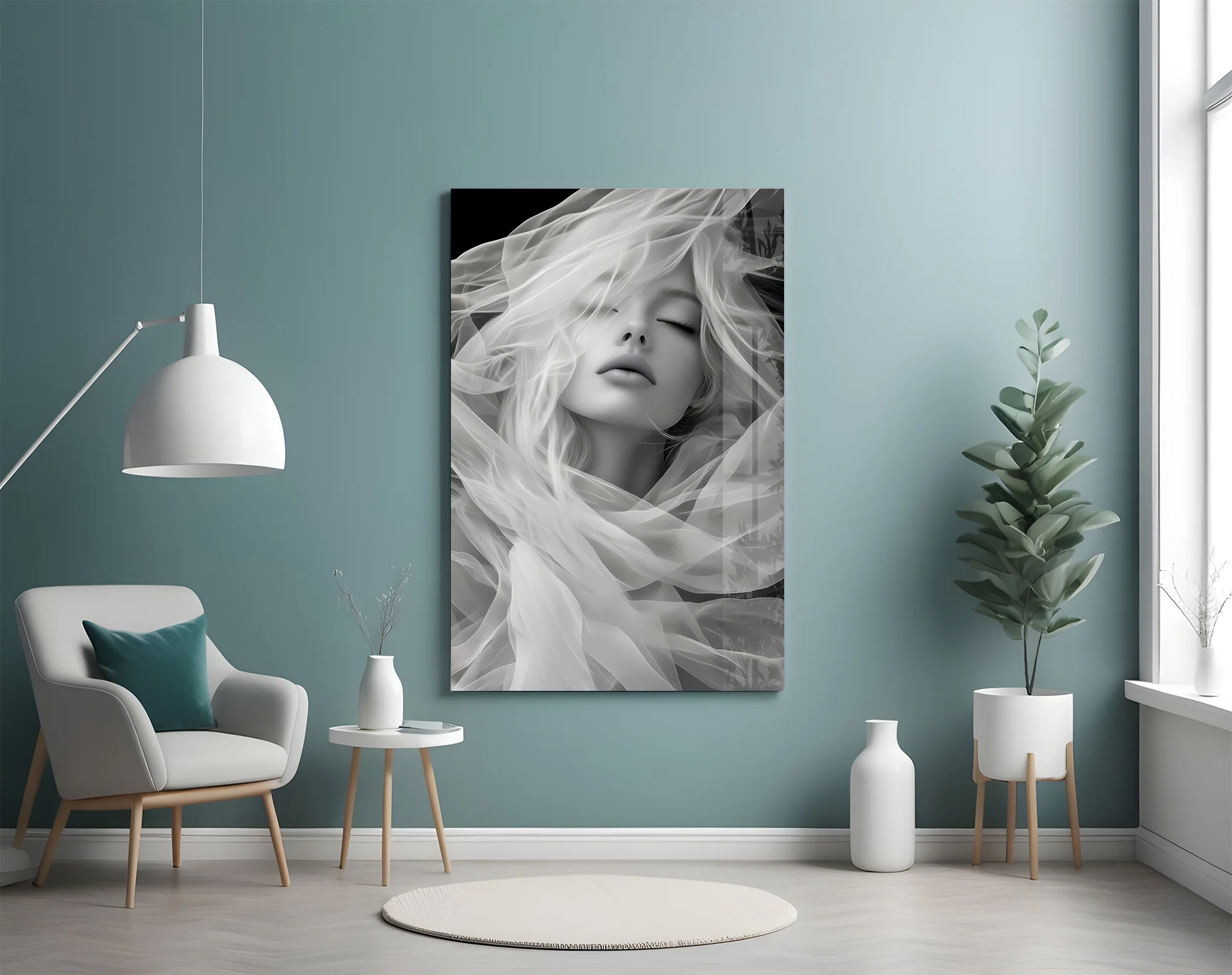 Ethereal Veil Glass Wall Art - Image 4