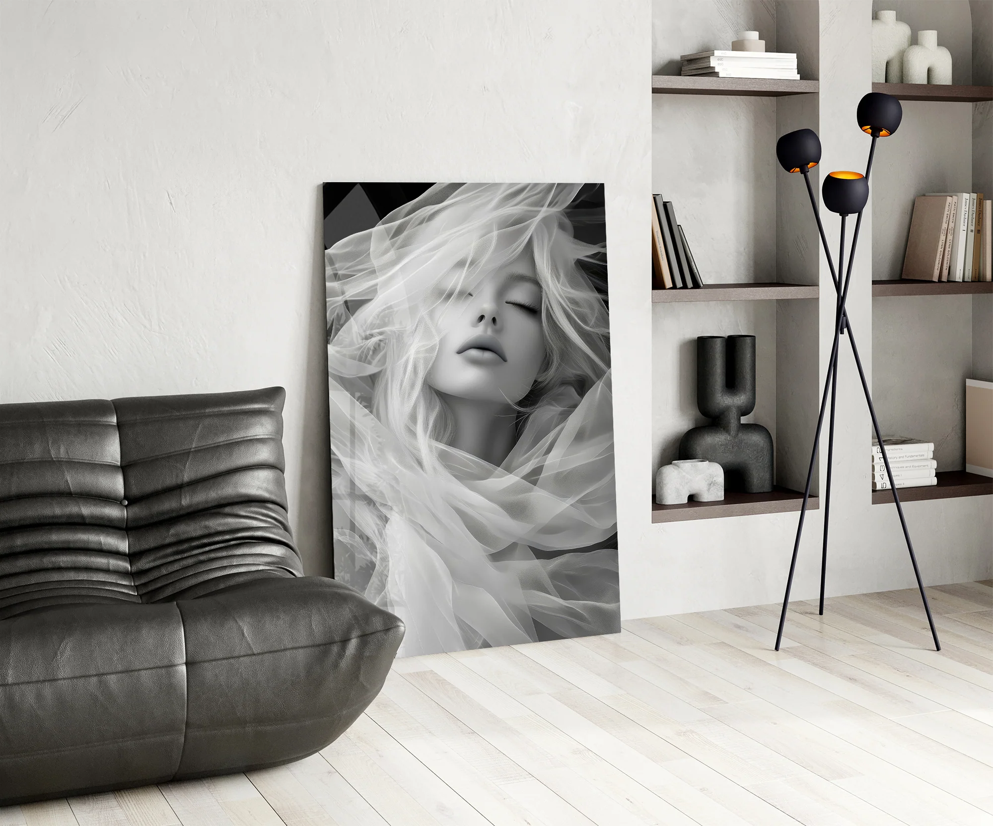 Ethereal Veil Glass Wall Art - Image 6