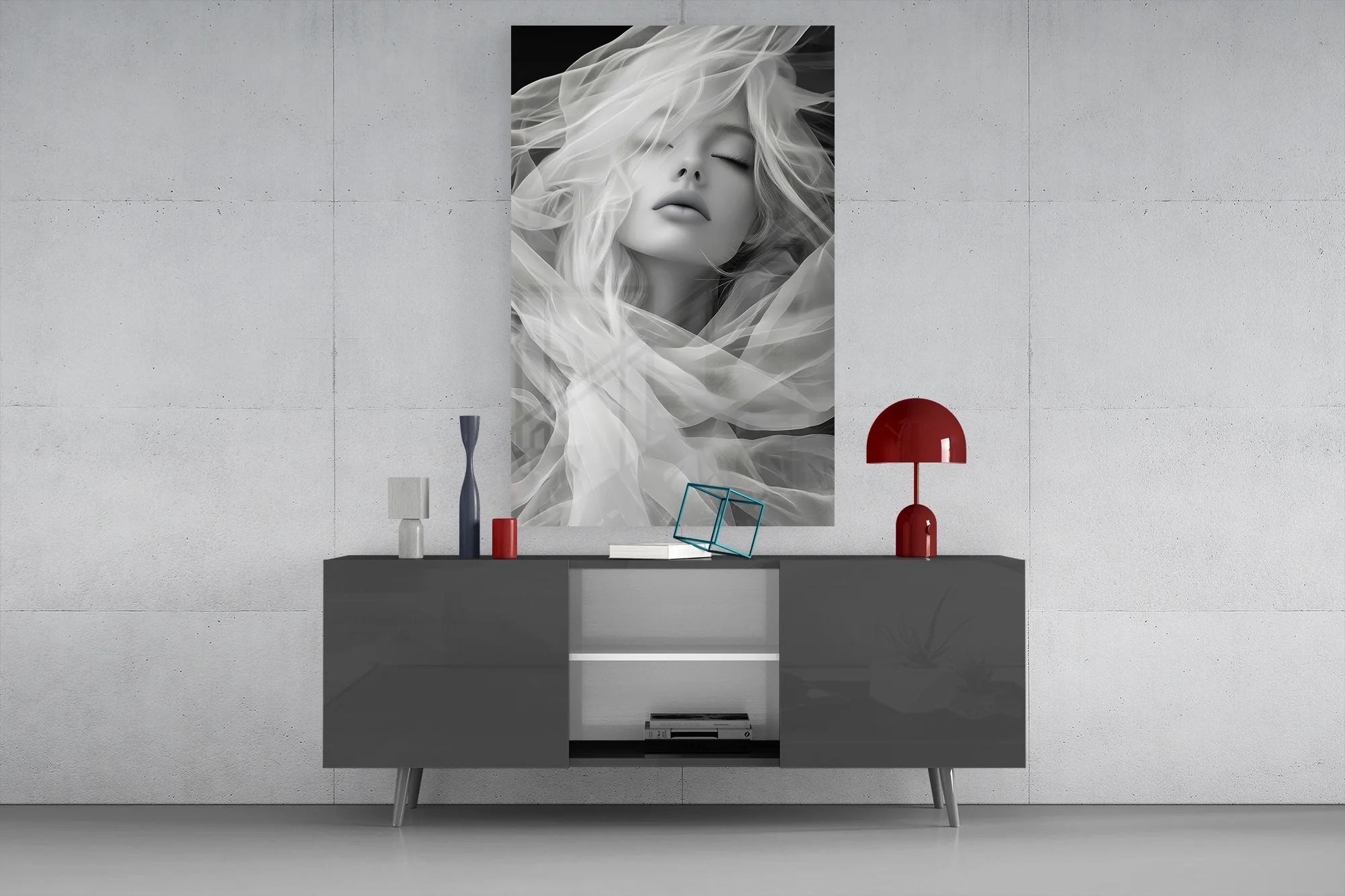 Ethereal Veil Glass Wall Art - Image 8