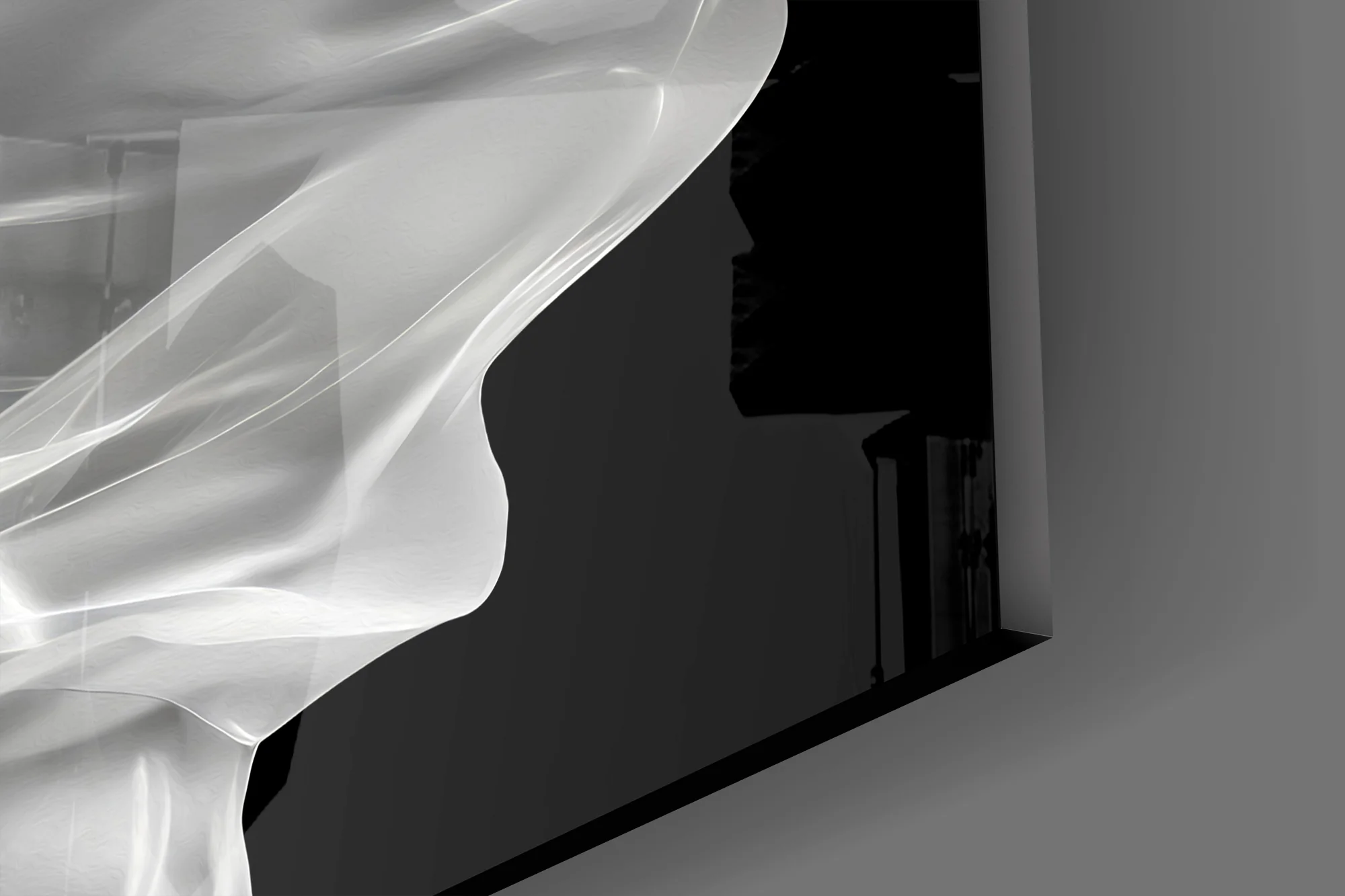 Ethereal Smoke Portrait Glass Wall Art - Image 3