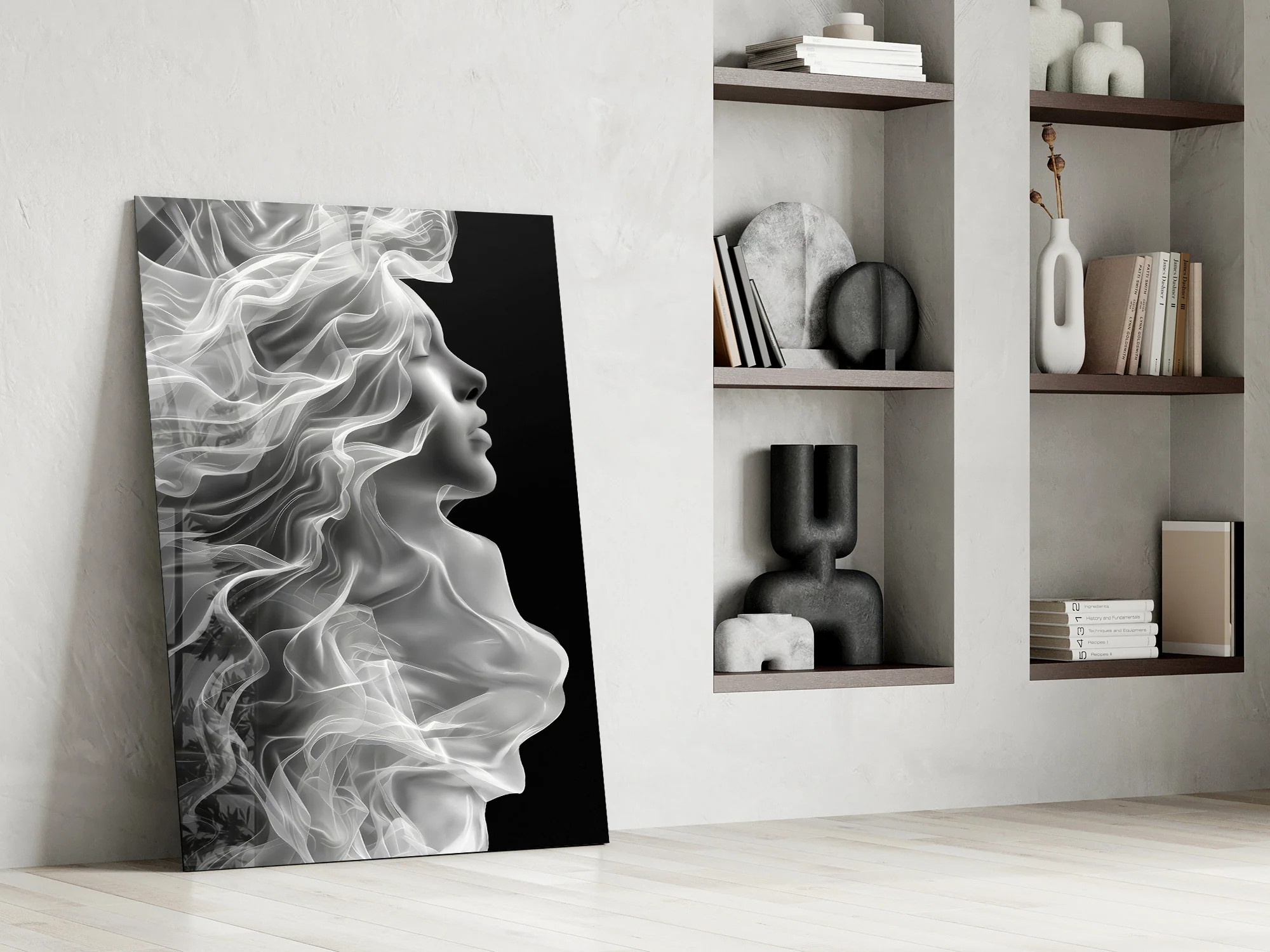 Ethereal Smoke Portrait Glass Wall Art - Image 7