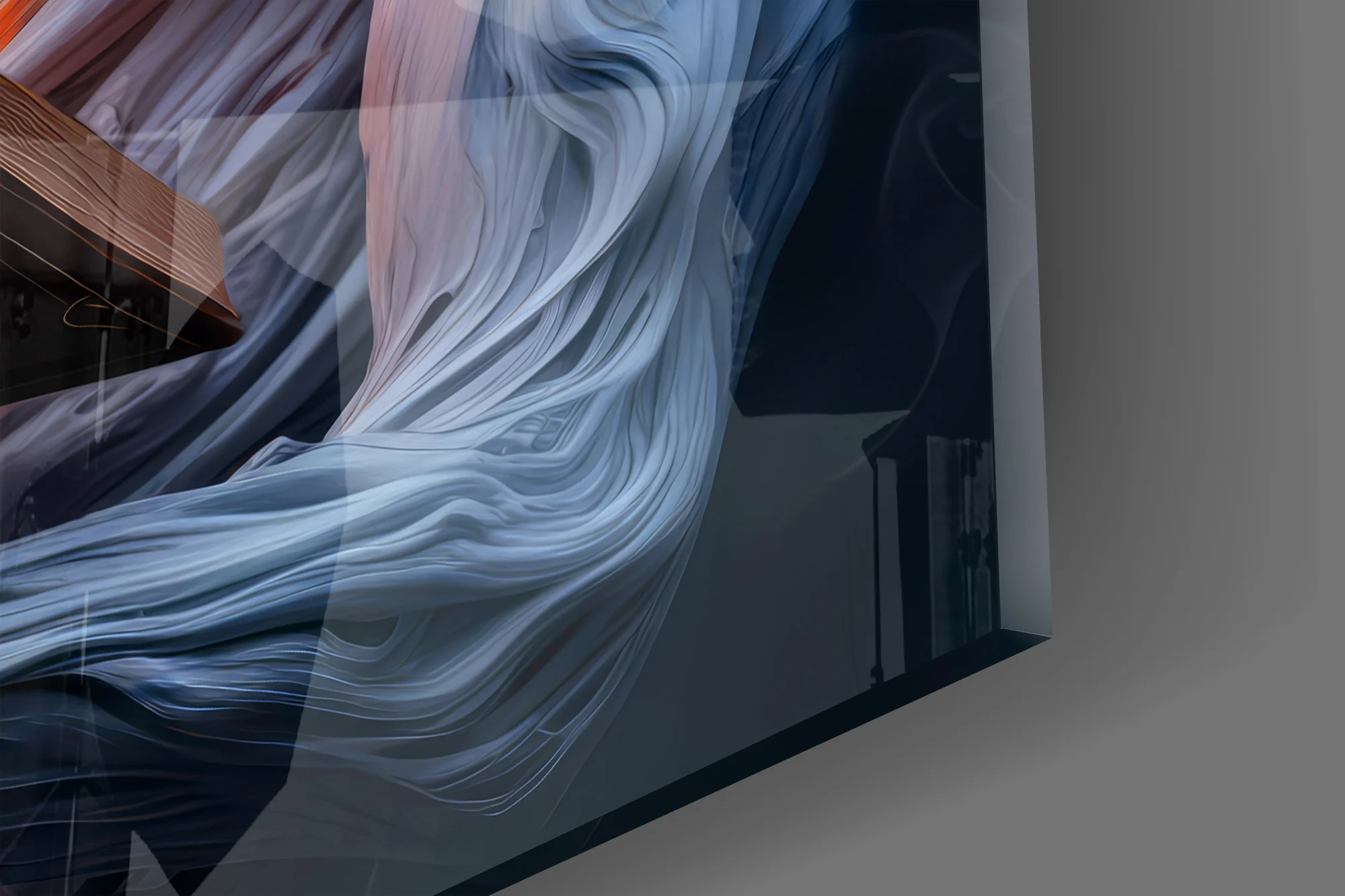 Flaming Wisdom Glass Wall Art - Image 3
