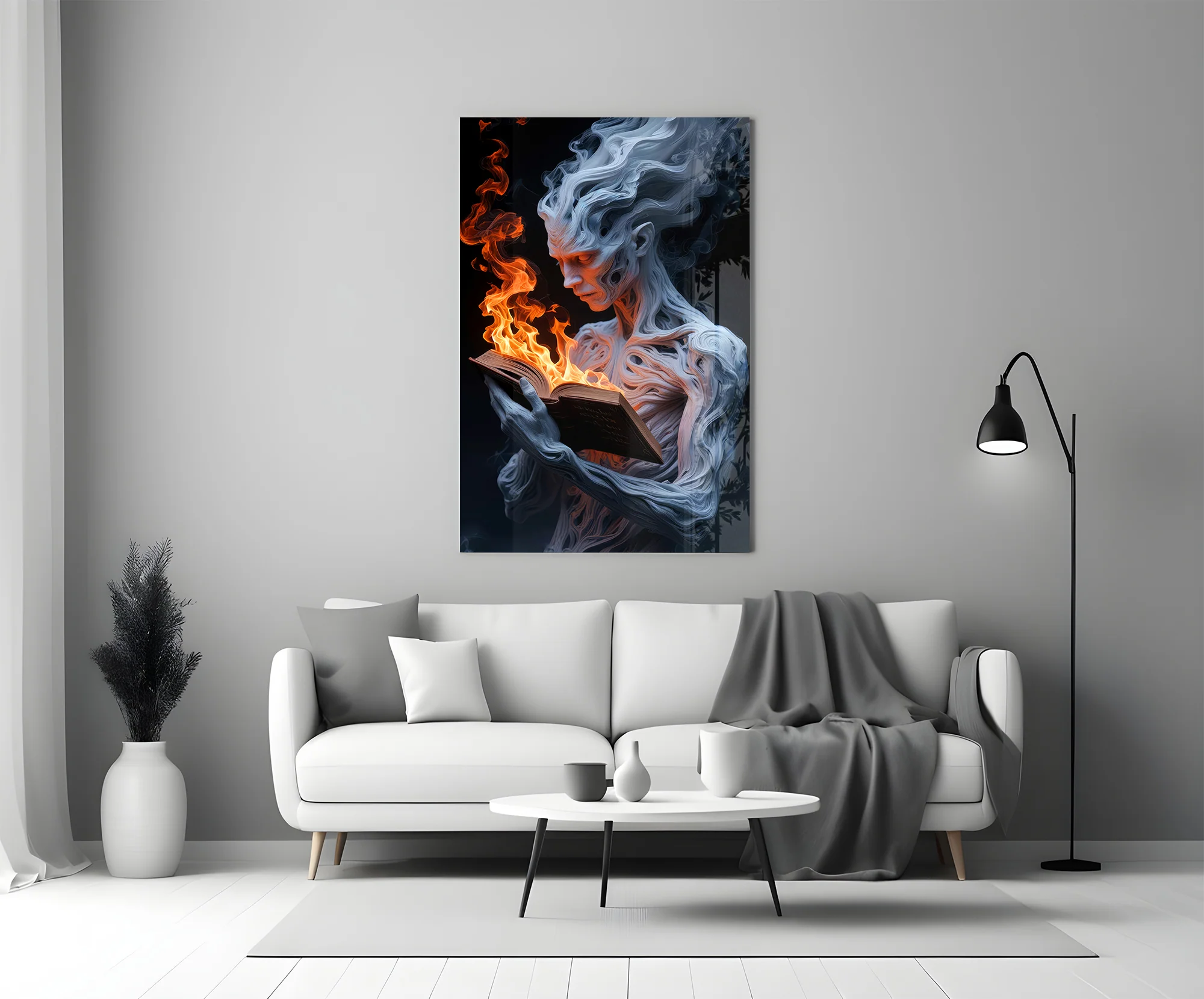 Flaming Wisdom Glass Wall Art - Image 5