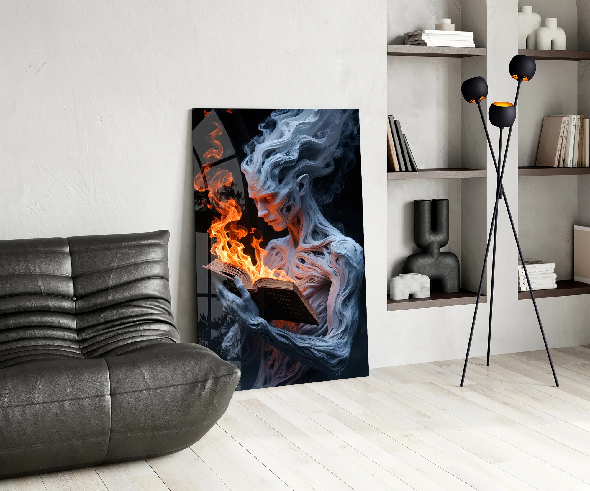Flaming Wisdom Glass Wall Art - Image 6
