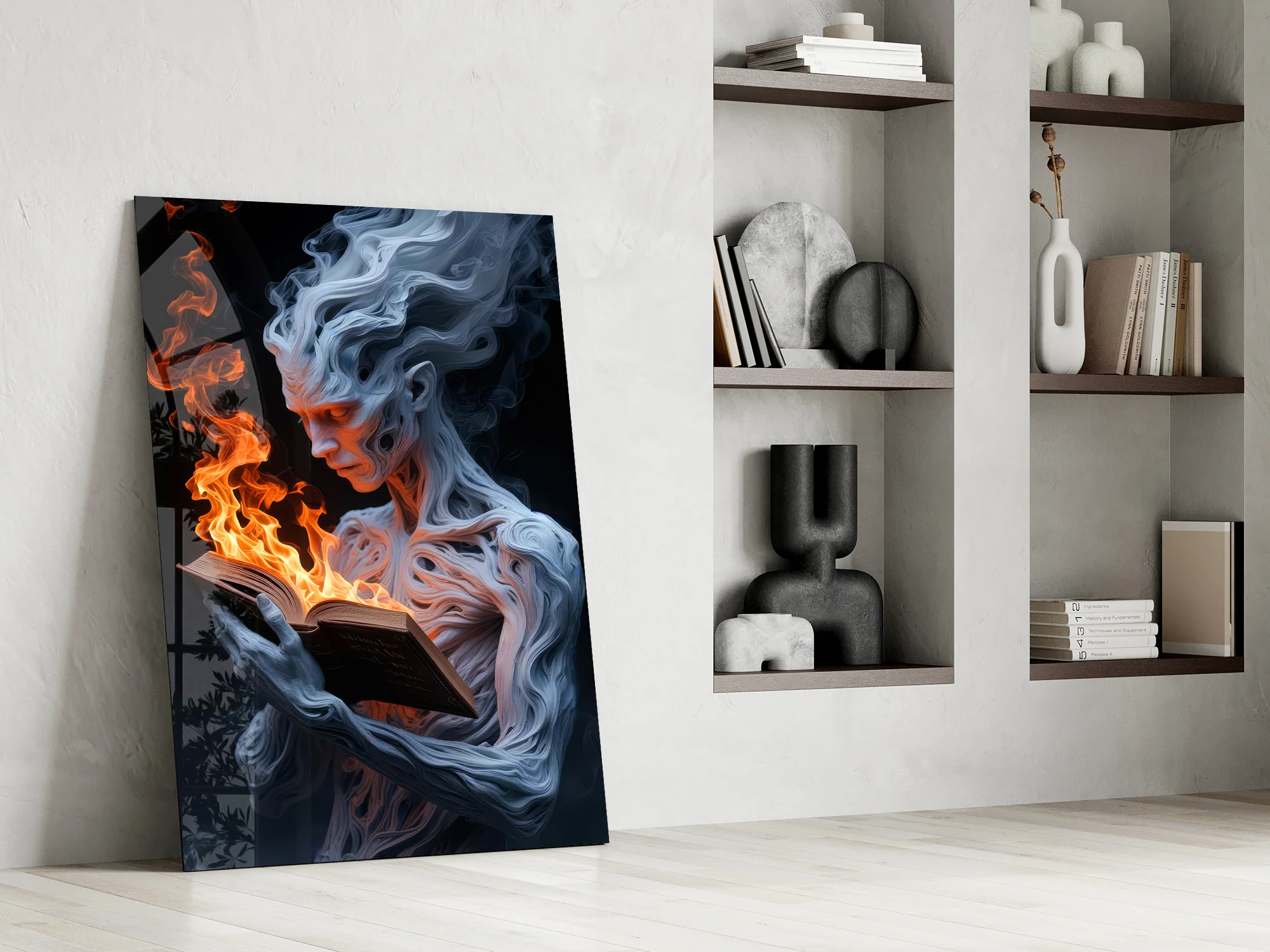 Flaming Wisdom Glass Wall Art - Image 7