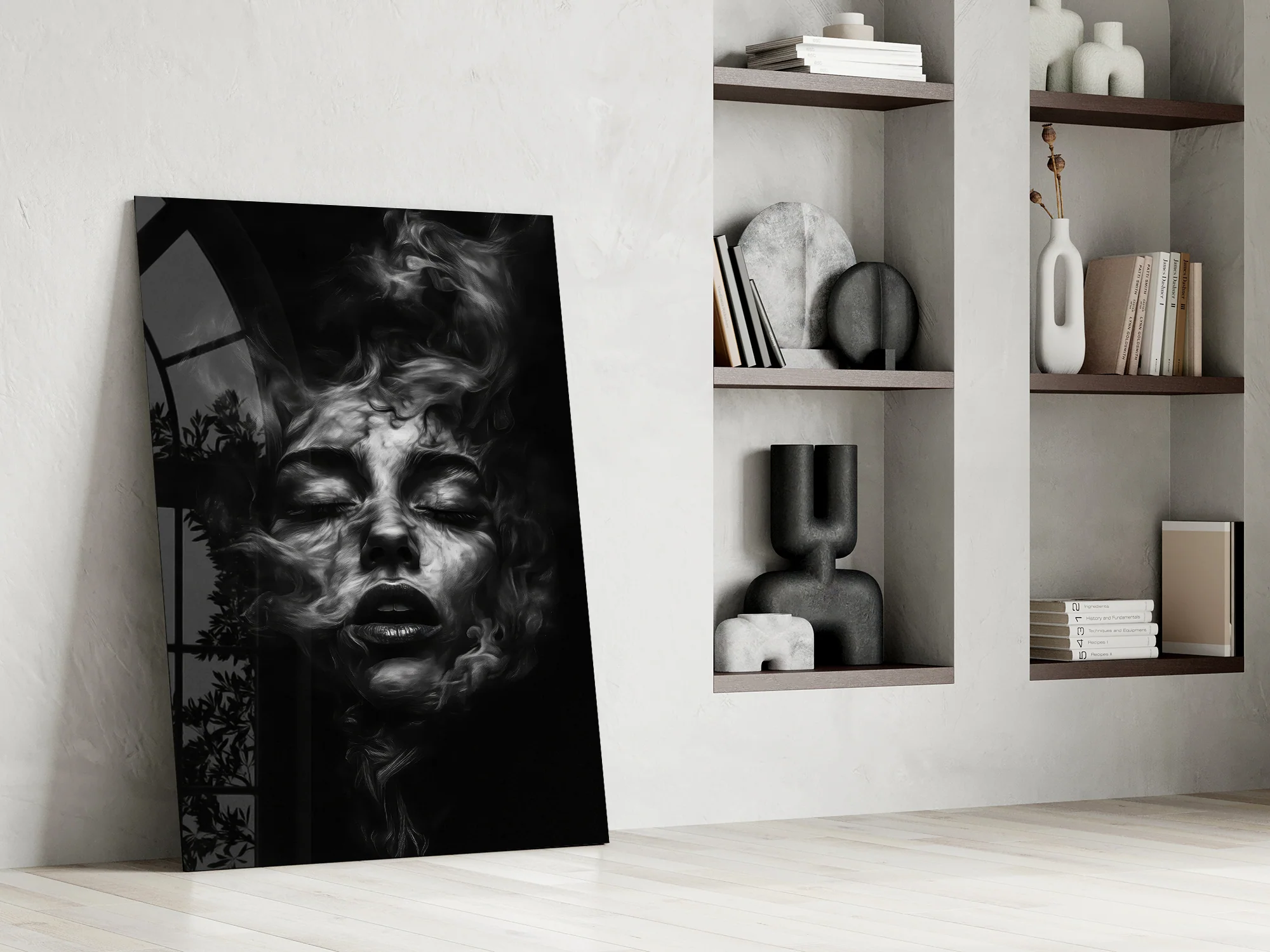 Smoke Portrait Glass Wall Art - Image 7