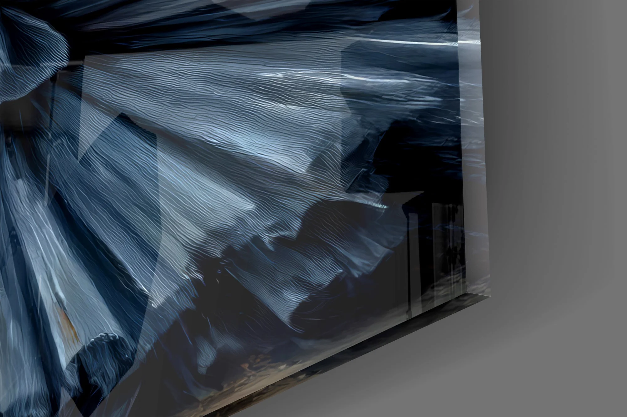 Regal Golden Stiletto Glass Wall Art - Image 3