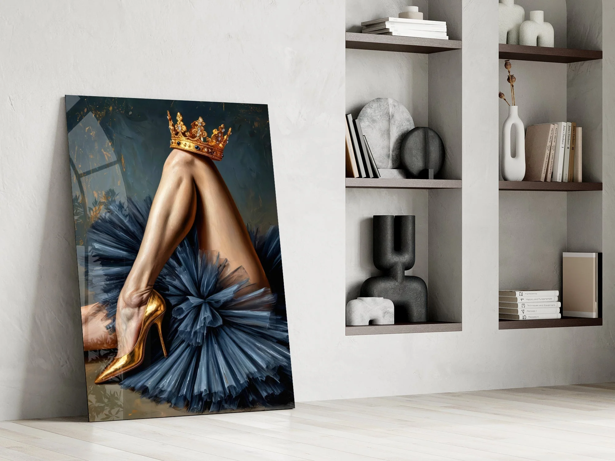 Regal Golden Stiletto Glass Wall Art - Image 7
