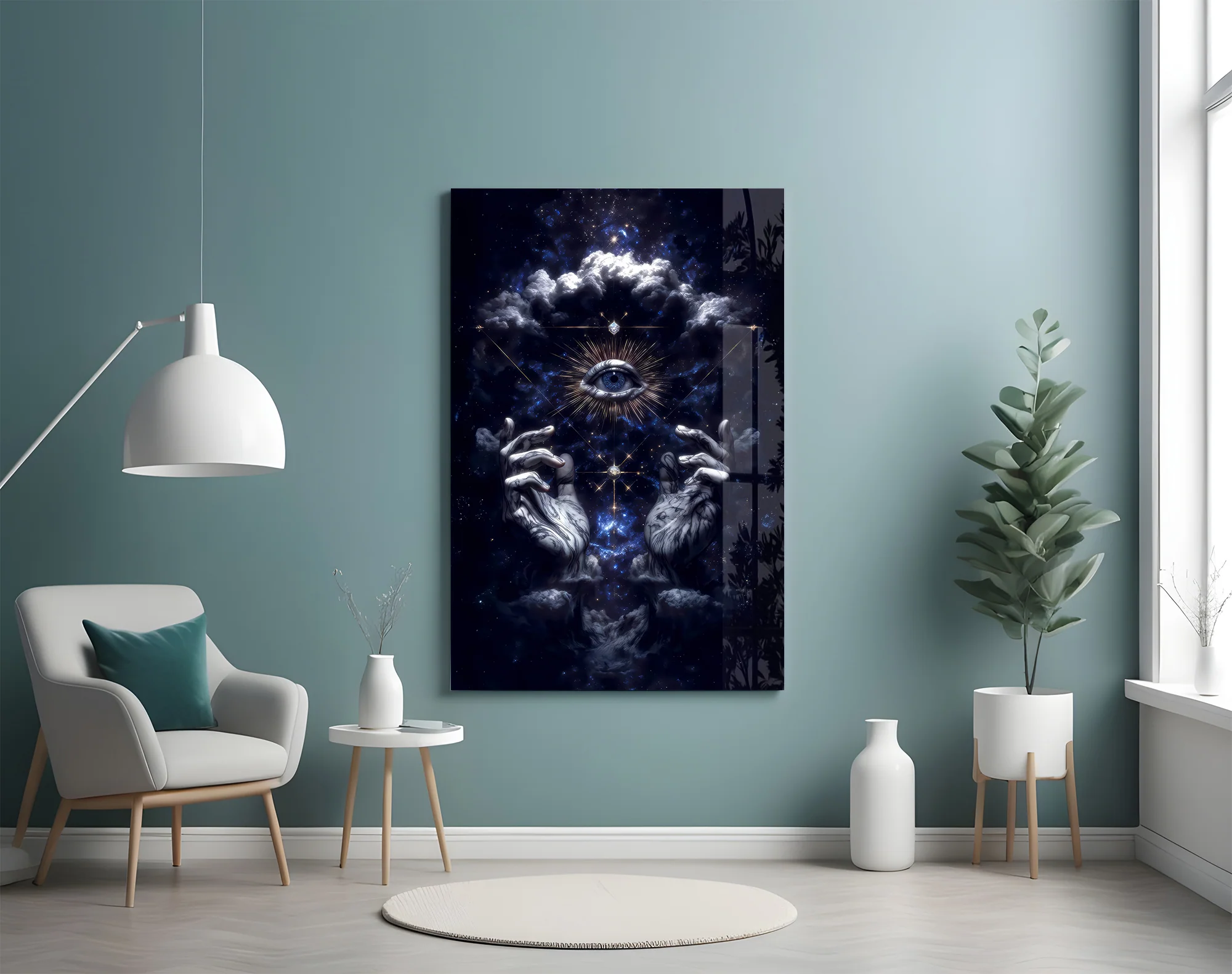 Cosmic Hands Reveal All Glass Wall Art - Image 4